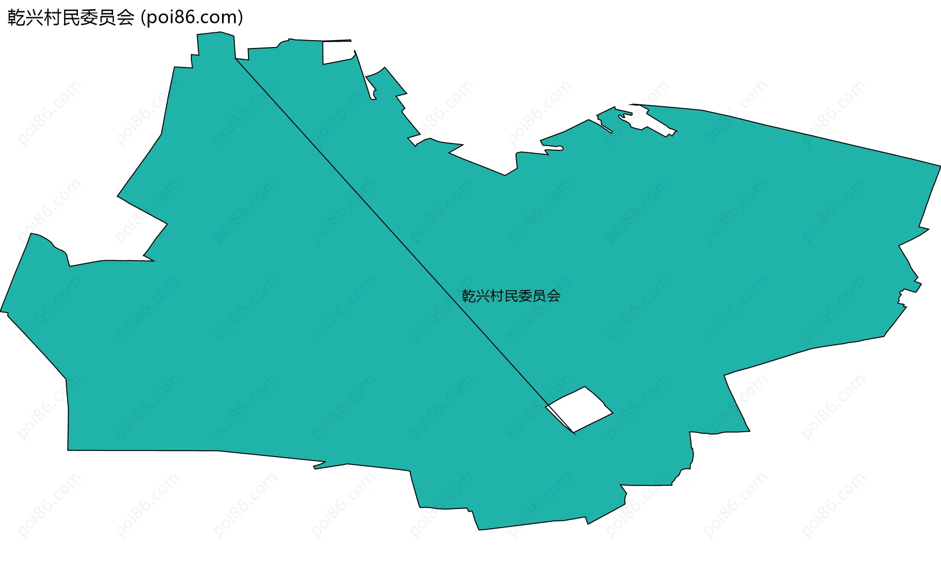 乾兴村民委员会边界地图