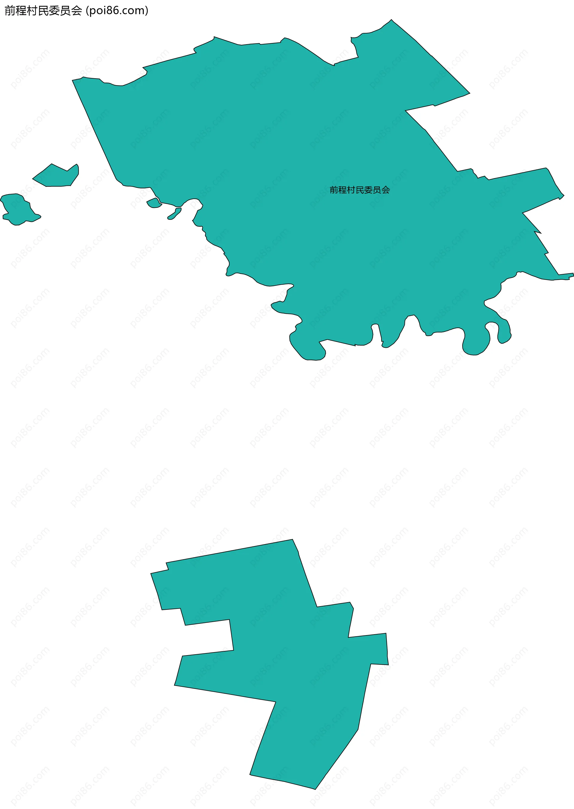 前程村民委员会边界地图