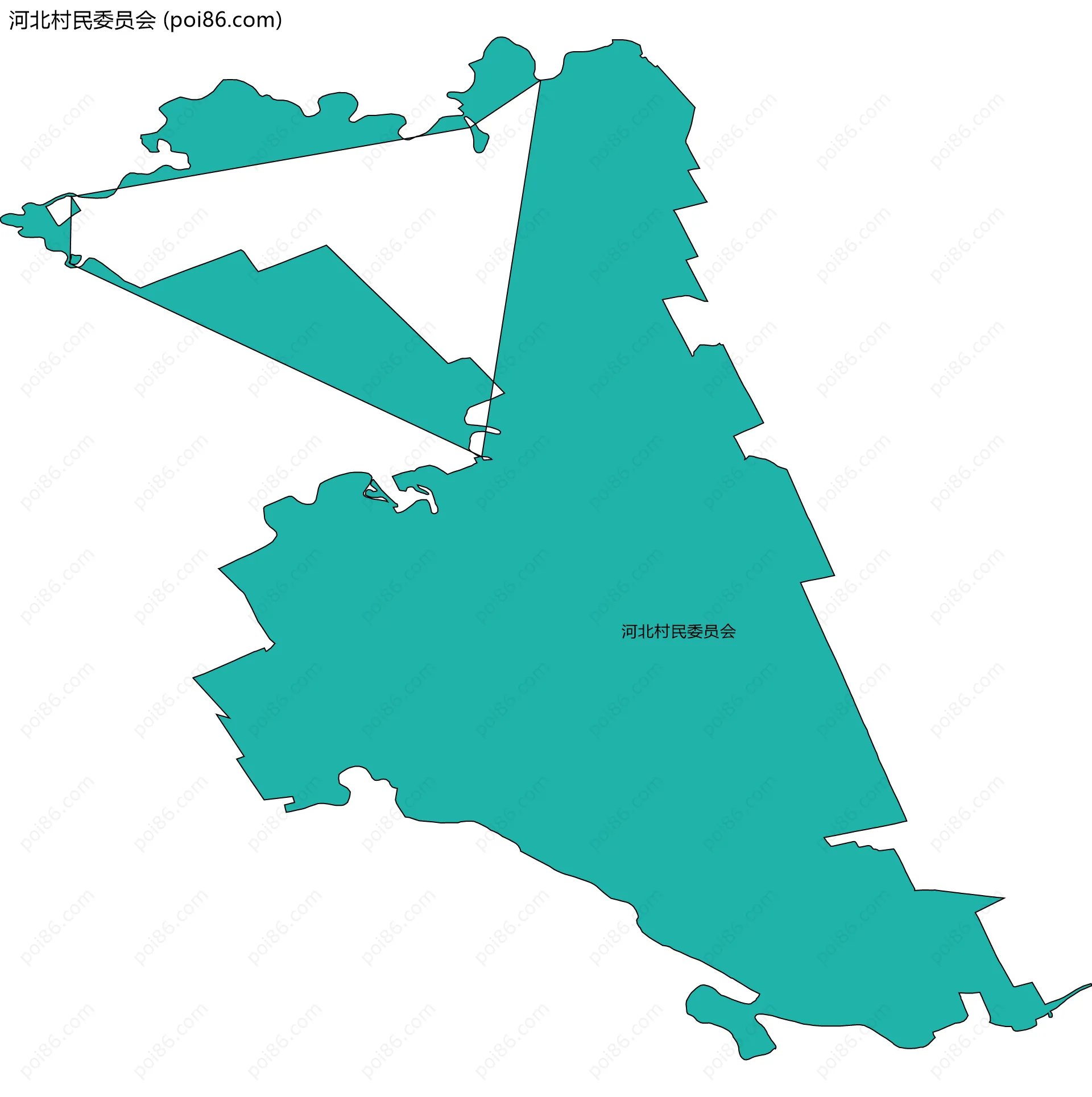 河北村民委员会边界地图