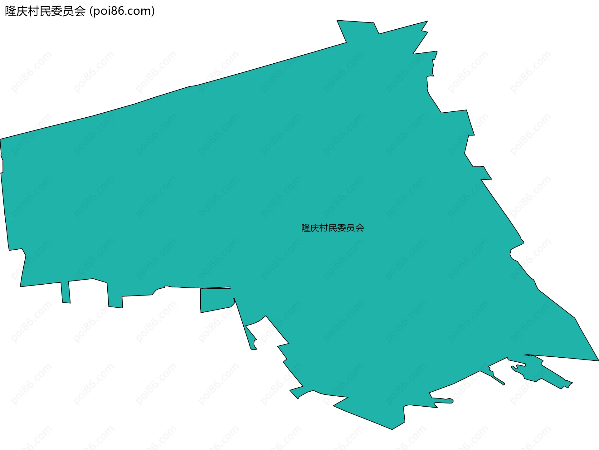 隆庆村民委员会边界地图
