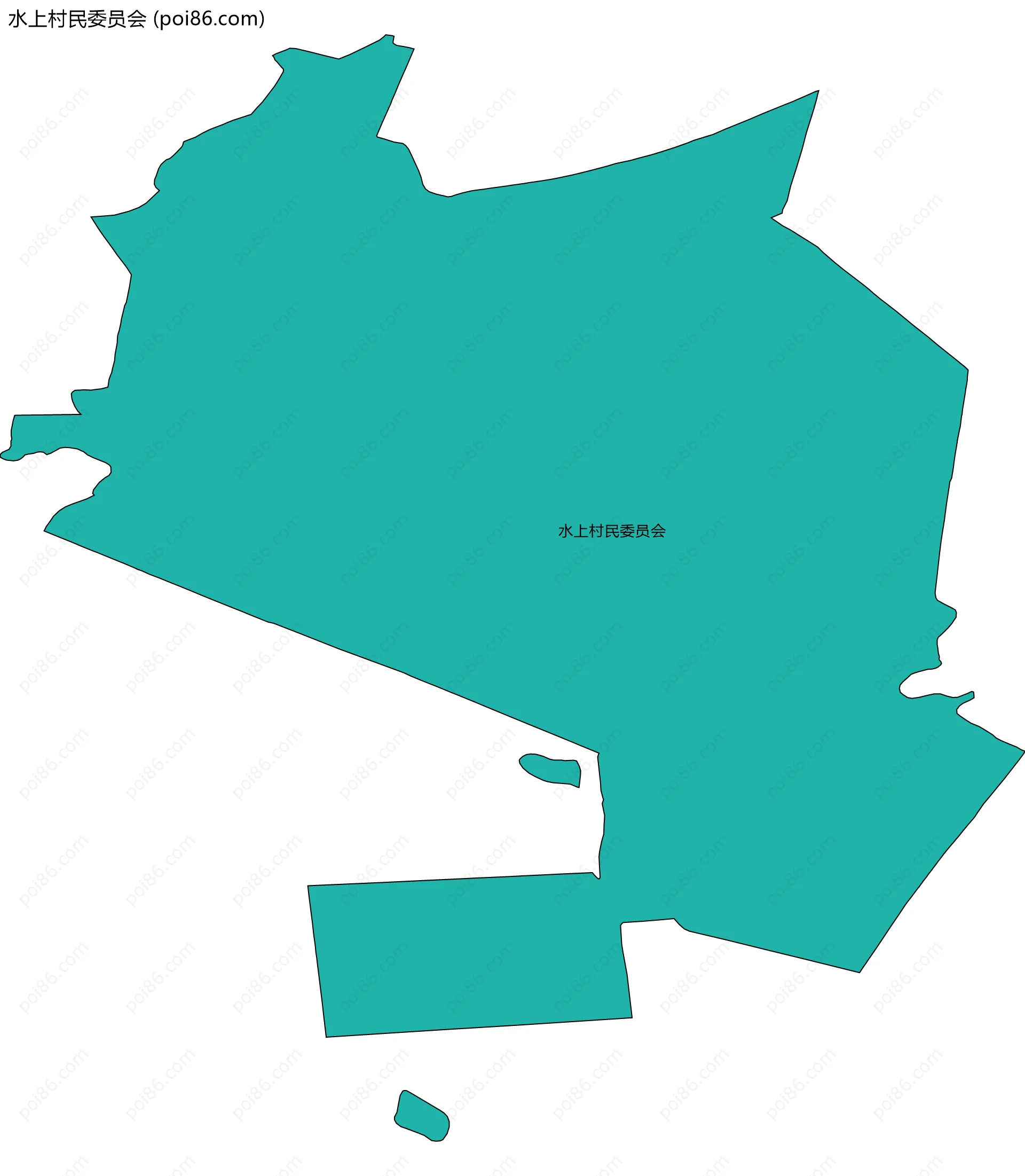 水上村民委员会边界地图