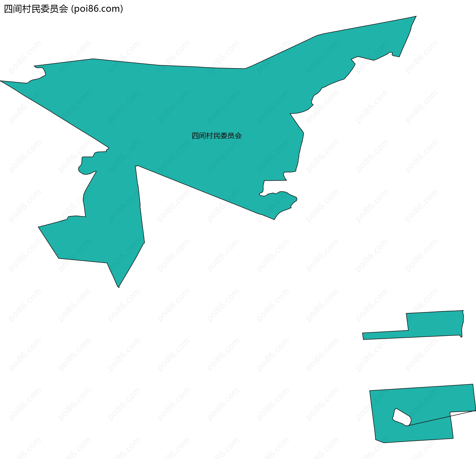 四间村民委员会边界地图