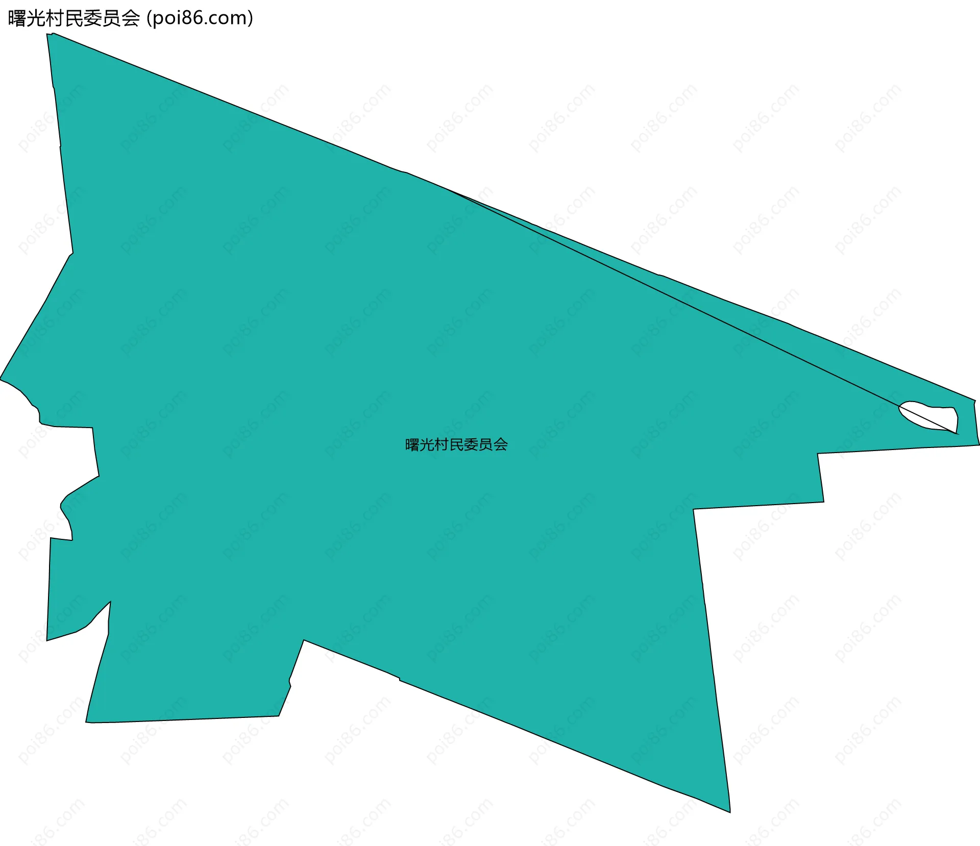 曙光村民委员会边界地图