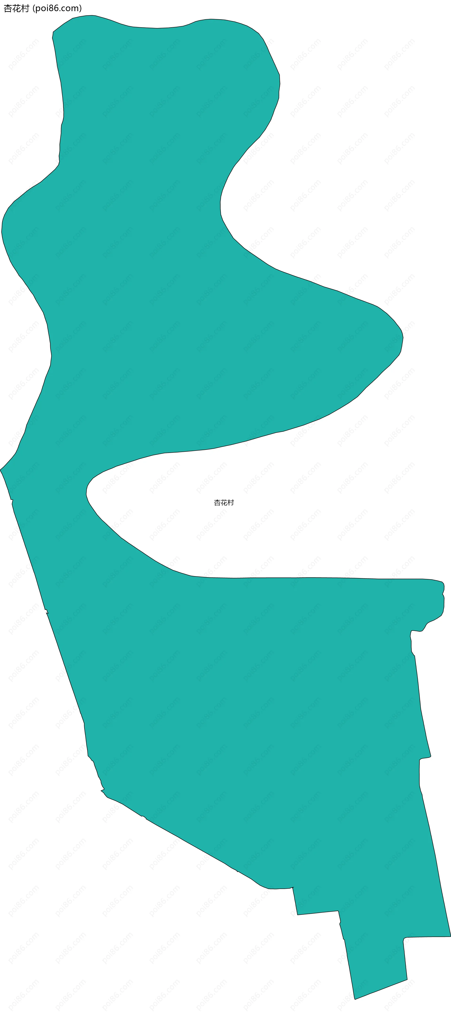 杏花村边界地图