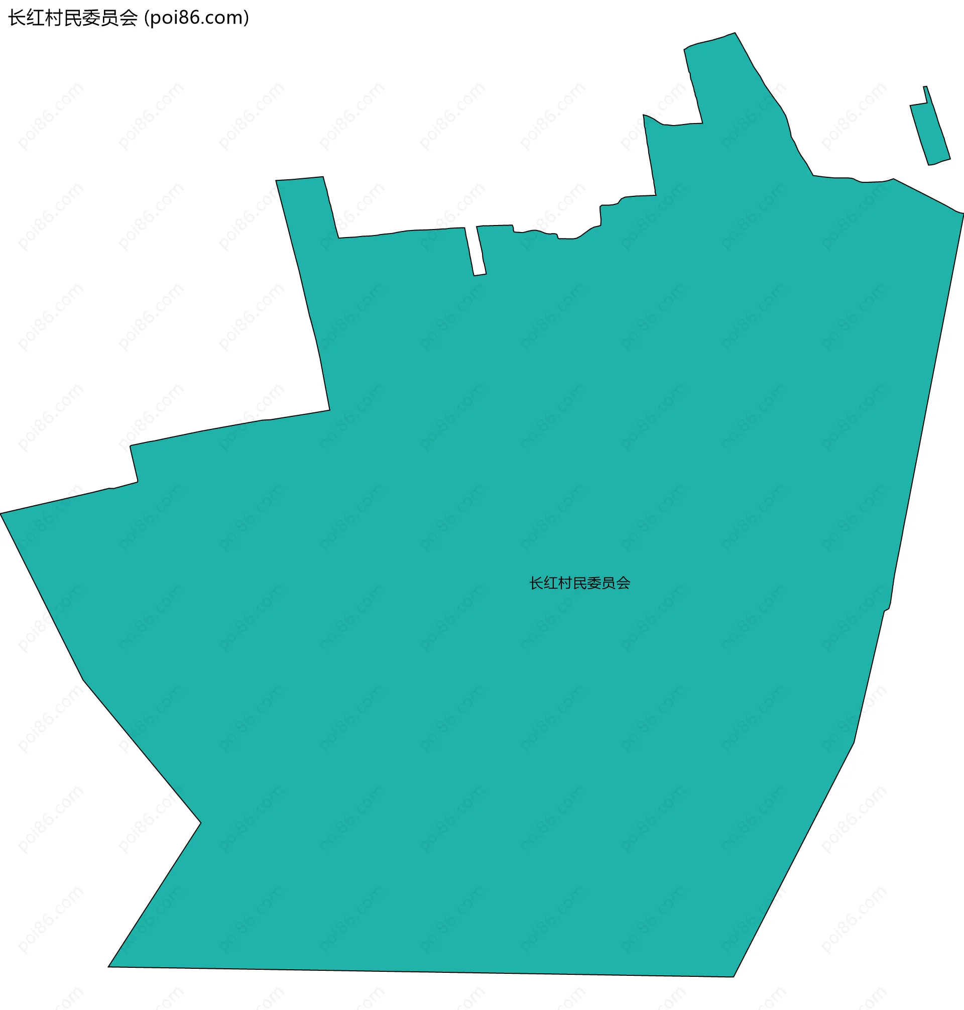 长红村民委员会边界地图