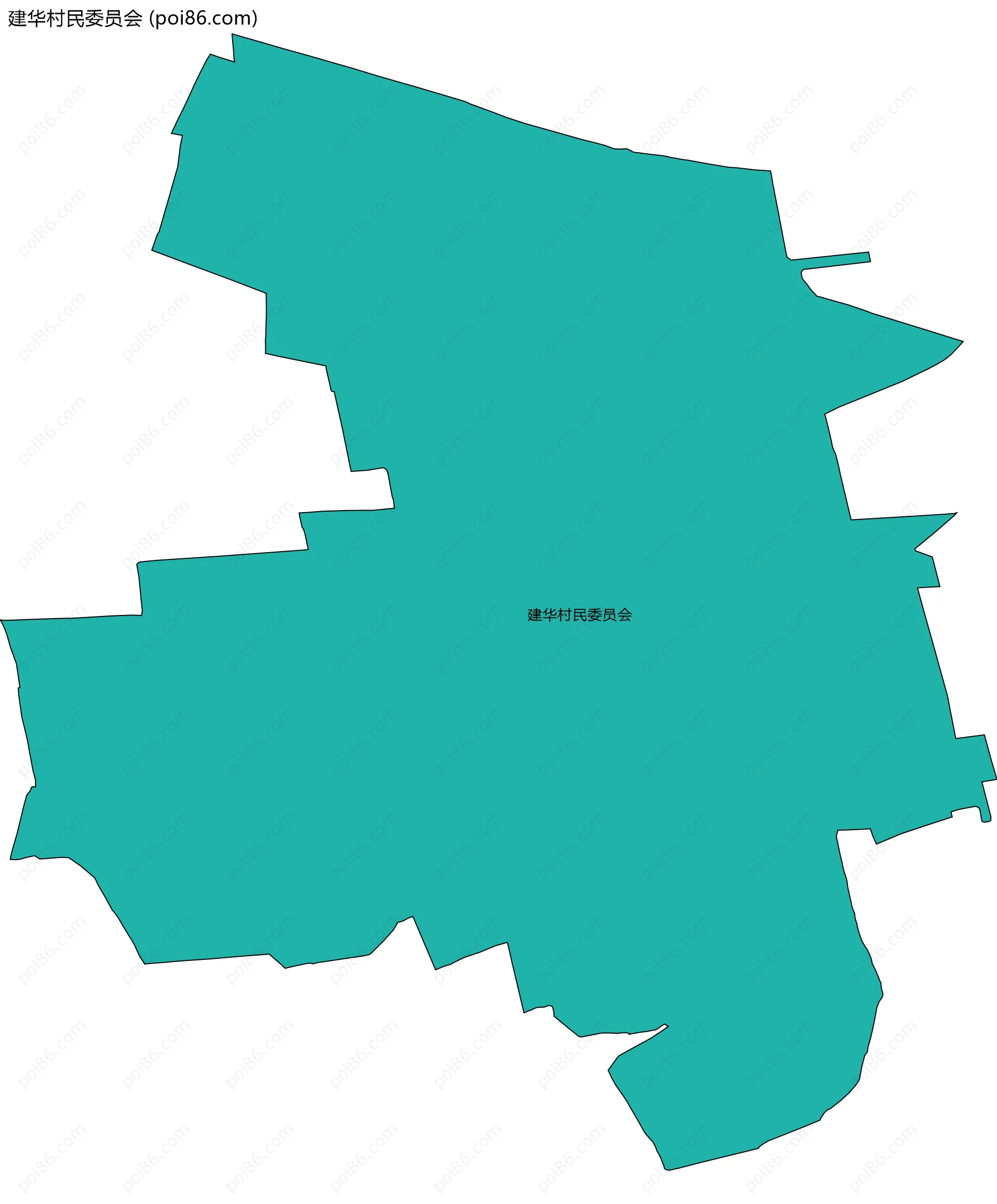 建华村民委员会边界地图