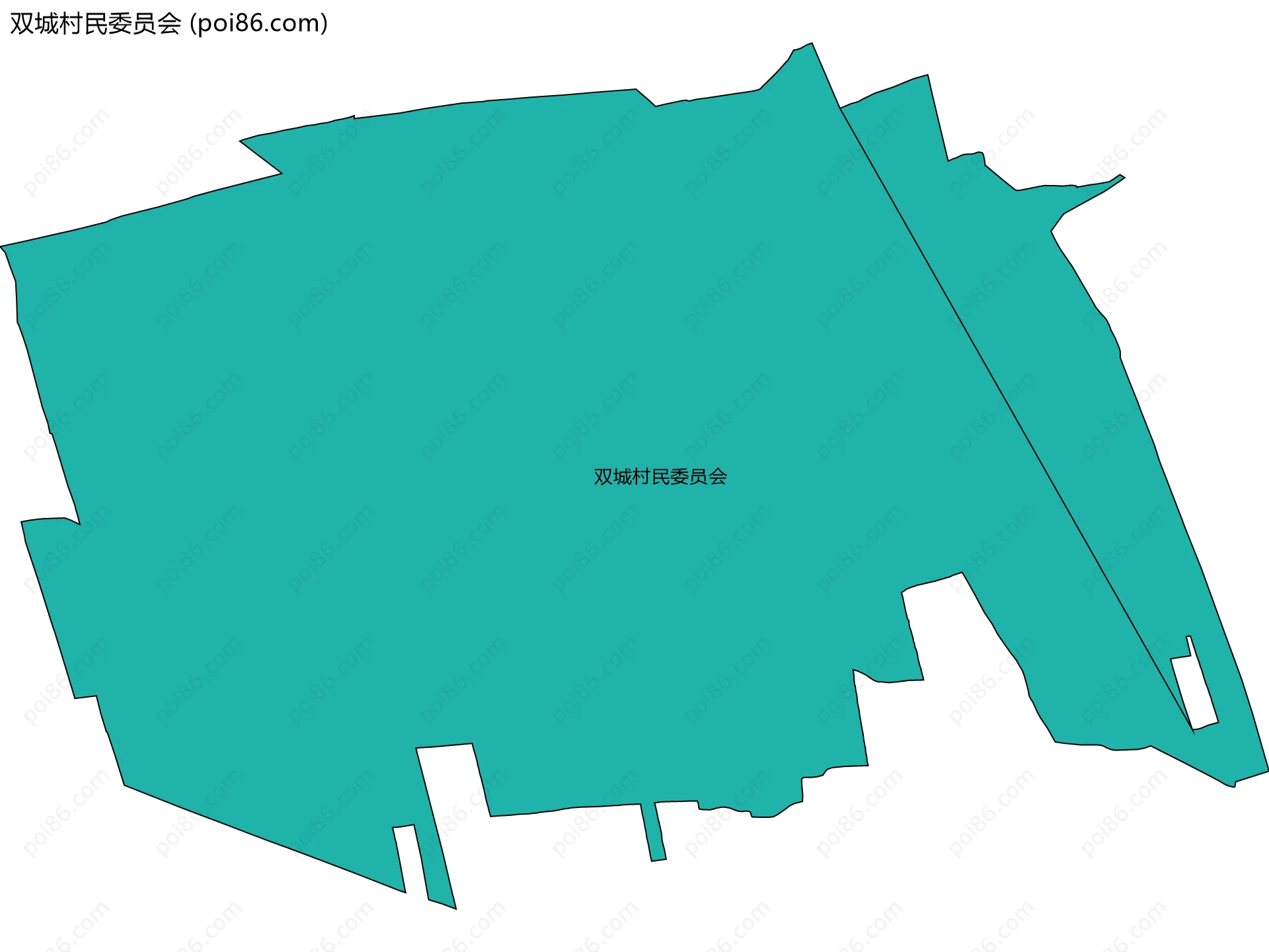 双城村民委员会边界地图