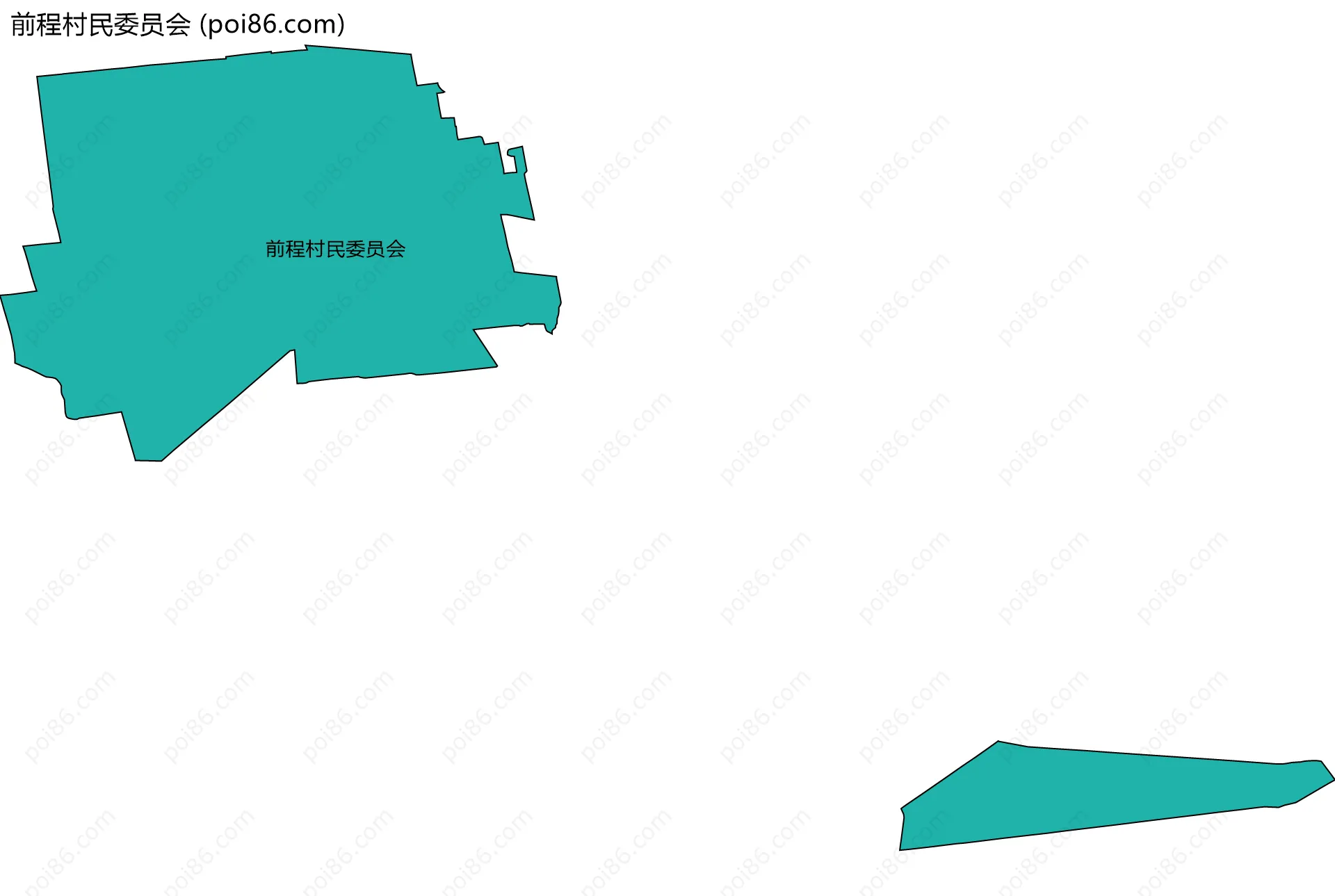 前程村民委员会边界地图