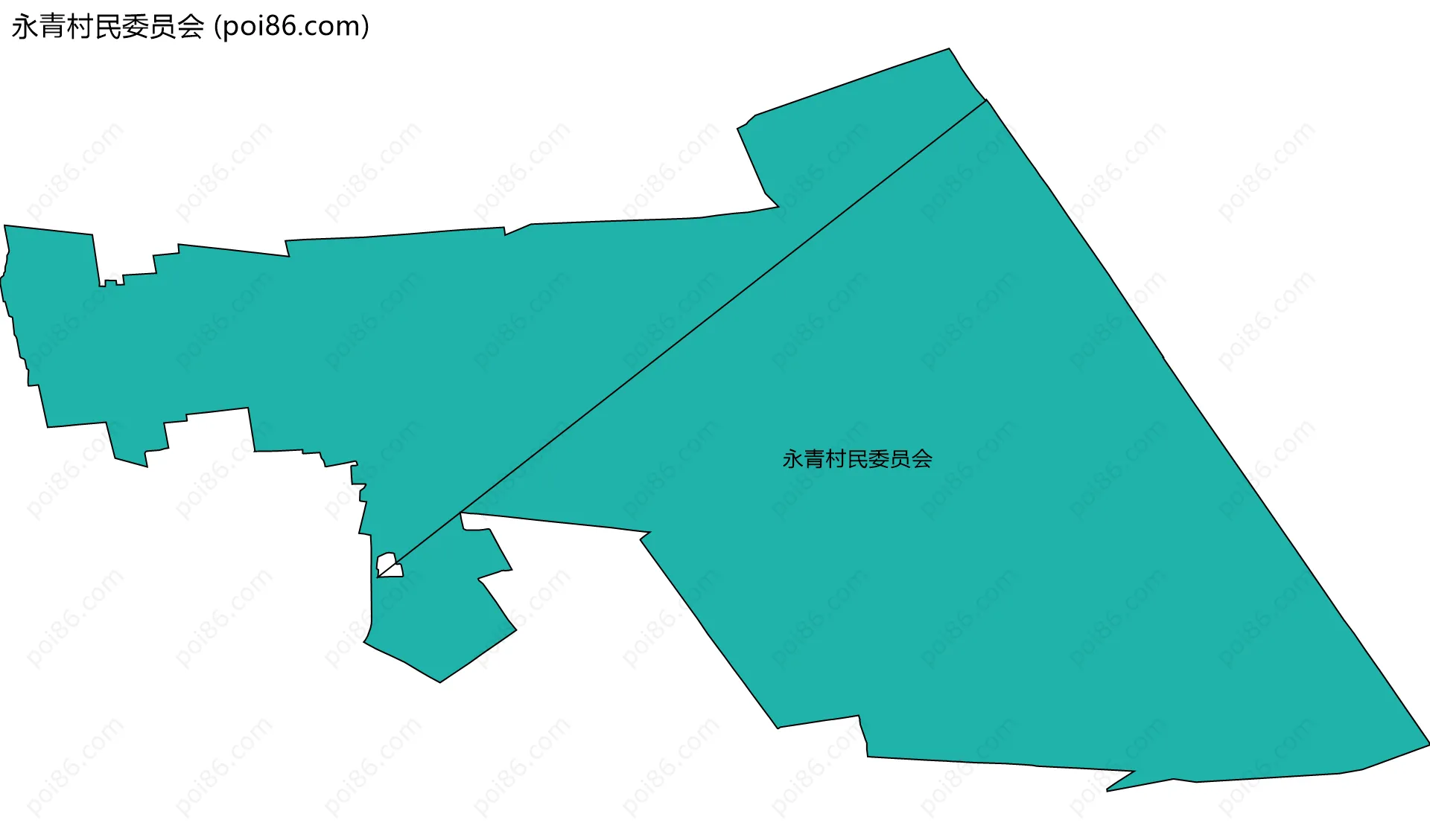 永青村民委员会边界地图