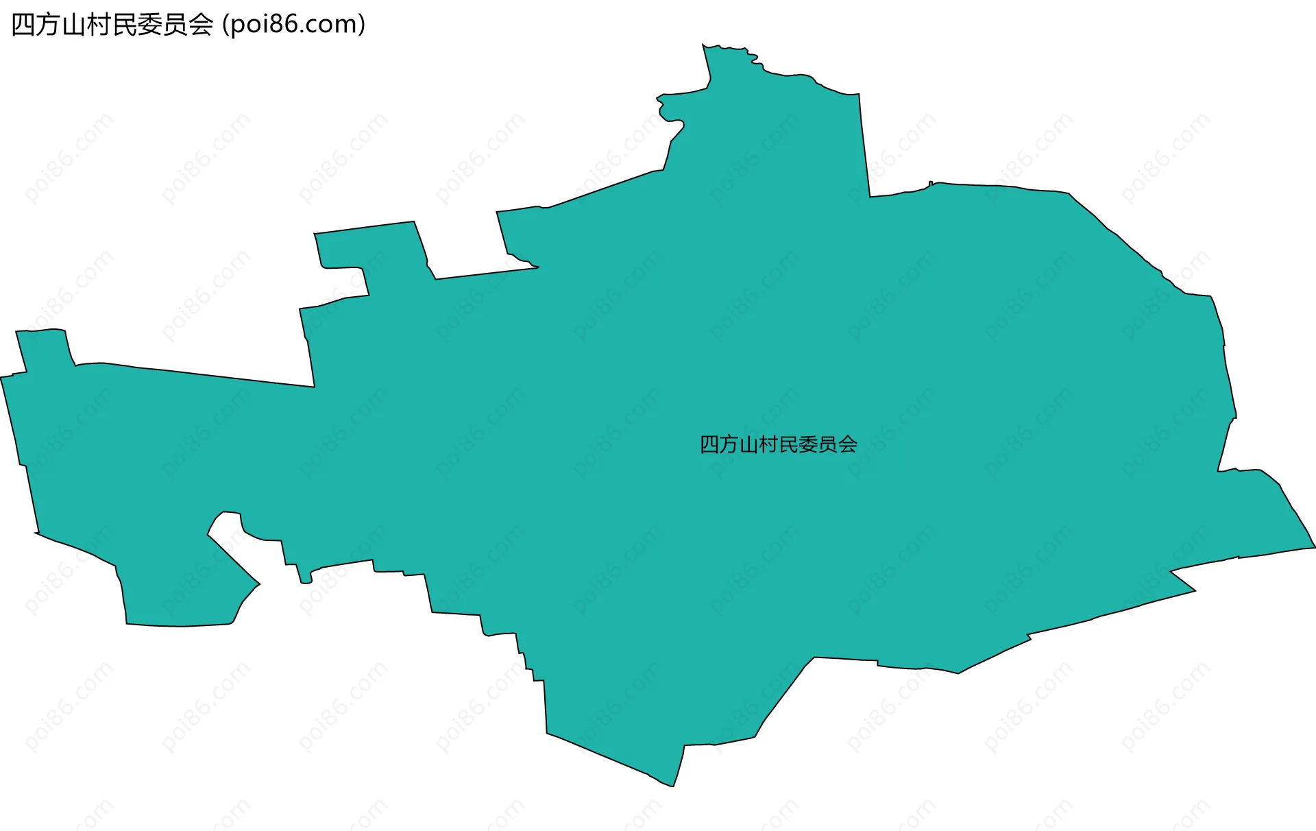 四方山村民委员会边界地图