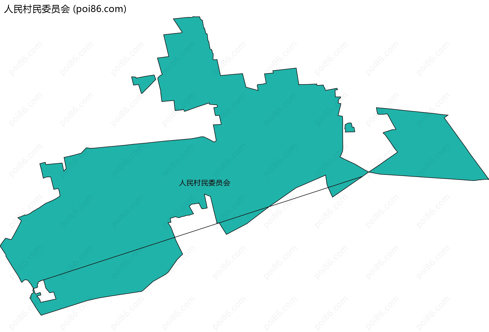 人民村民委员会边界地图