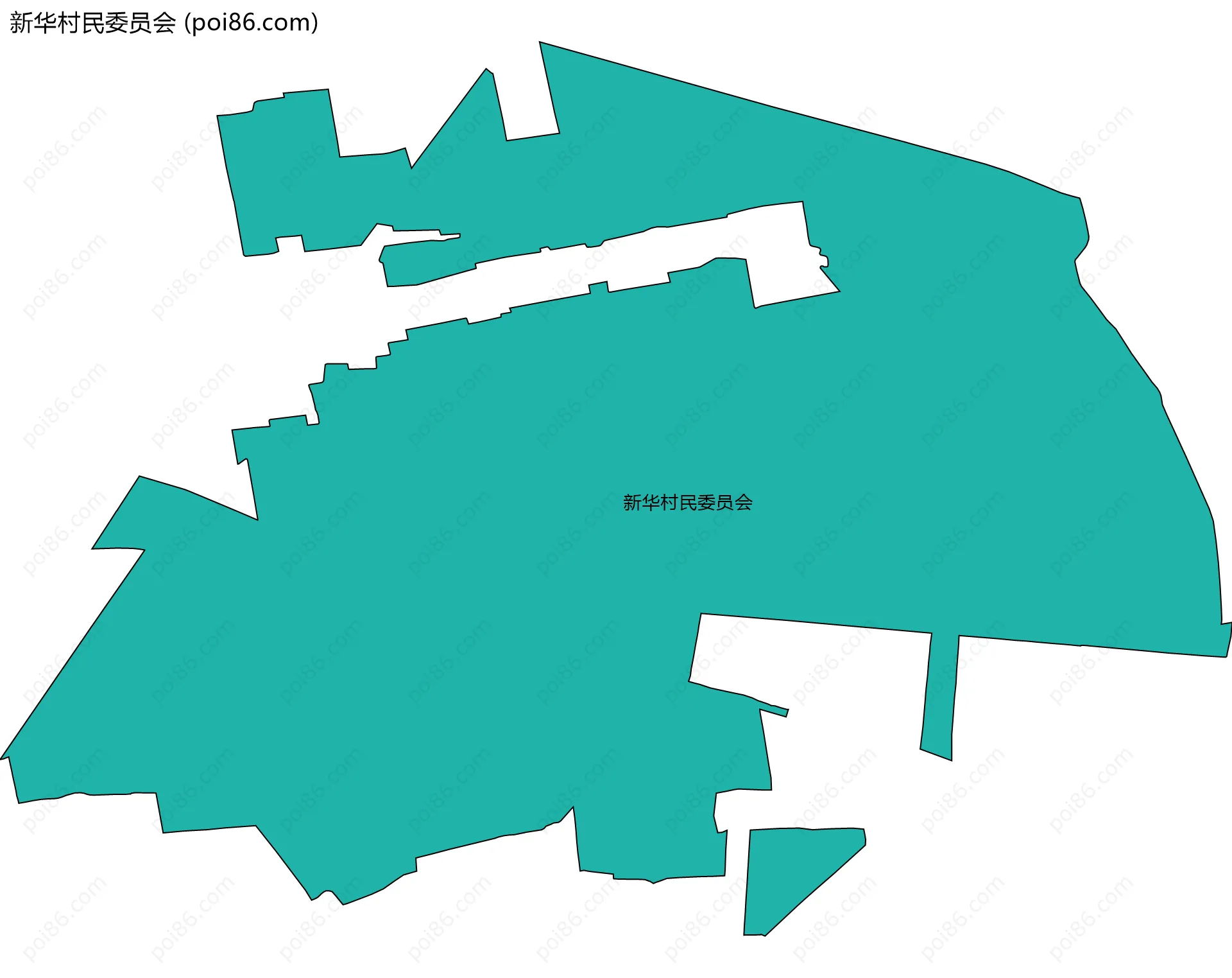 新华村民委员会边界地图