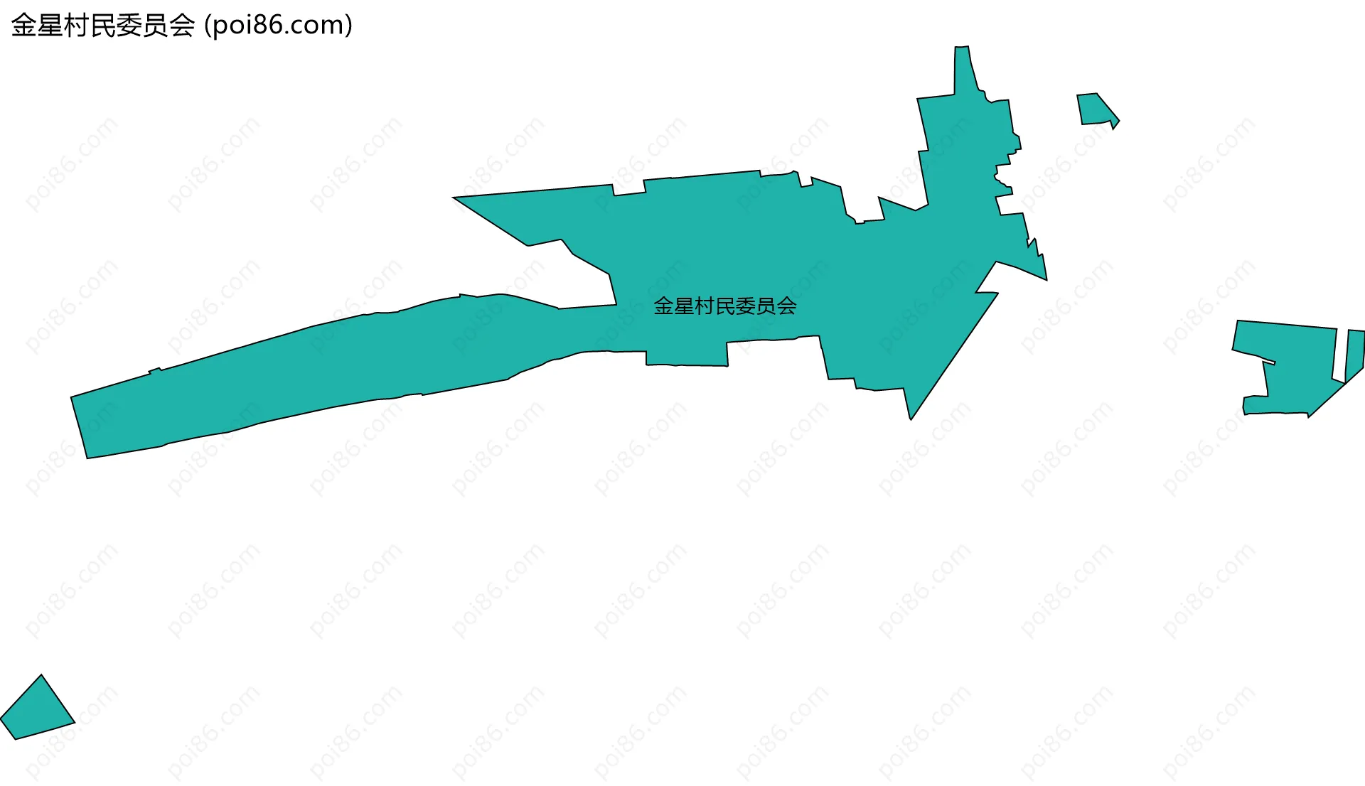 金星村民委员会边界地图