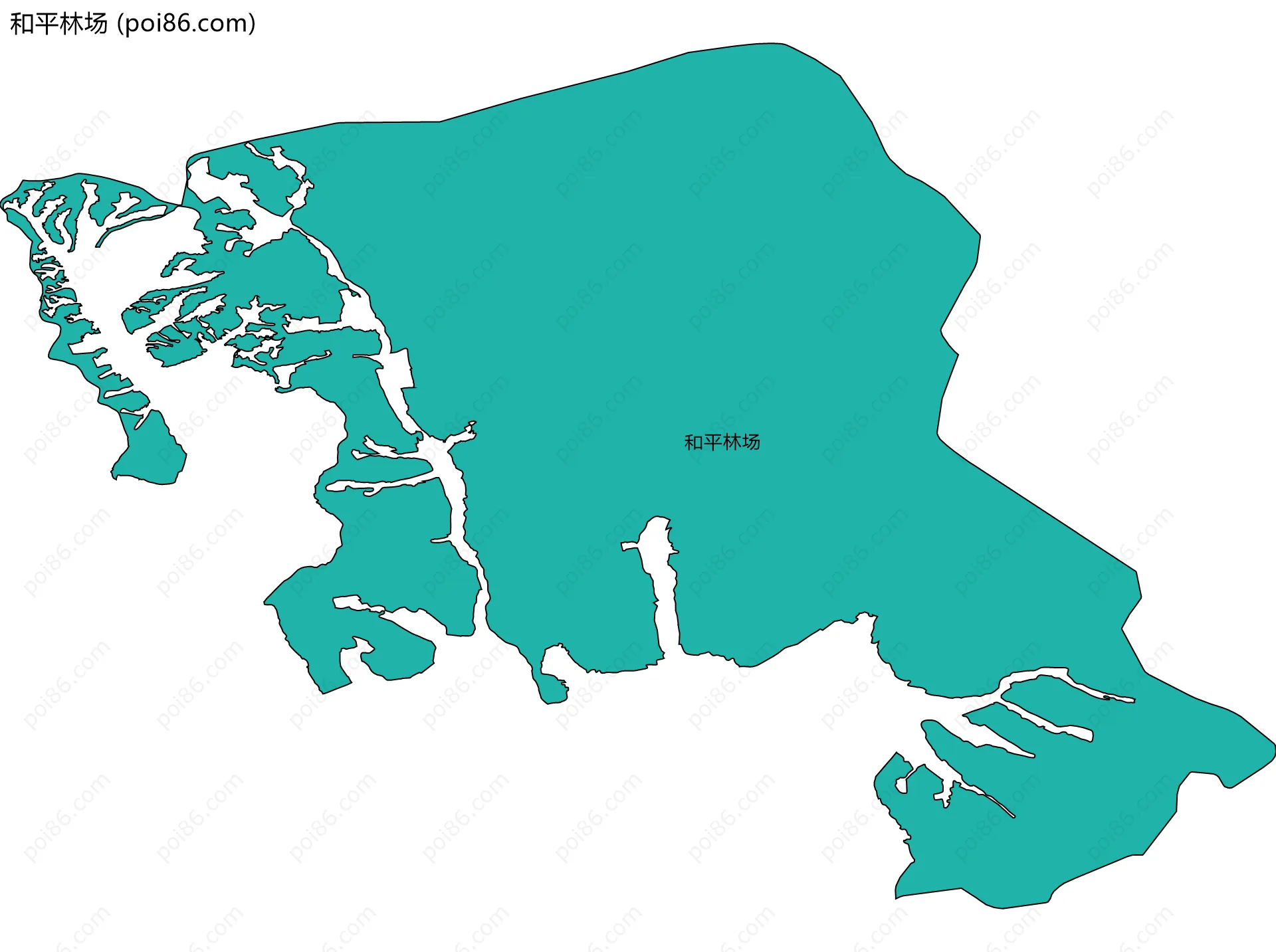 和平林场边界地图