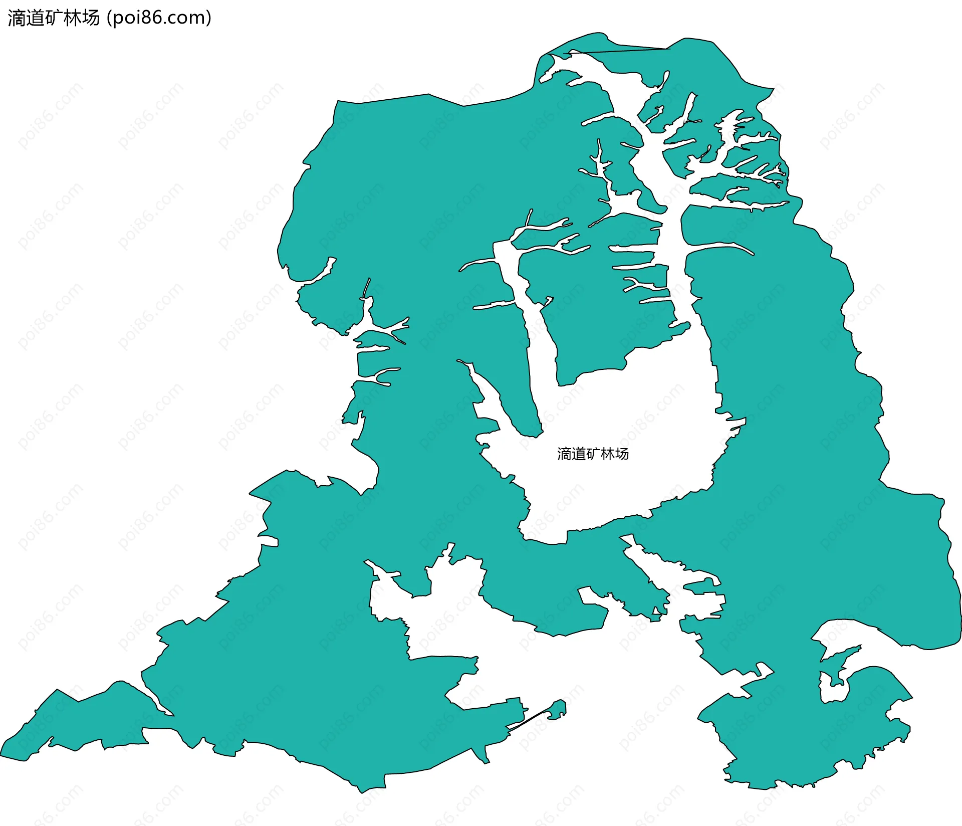 滴道矿林场边界地图