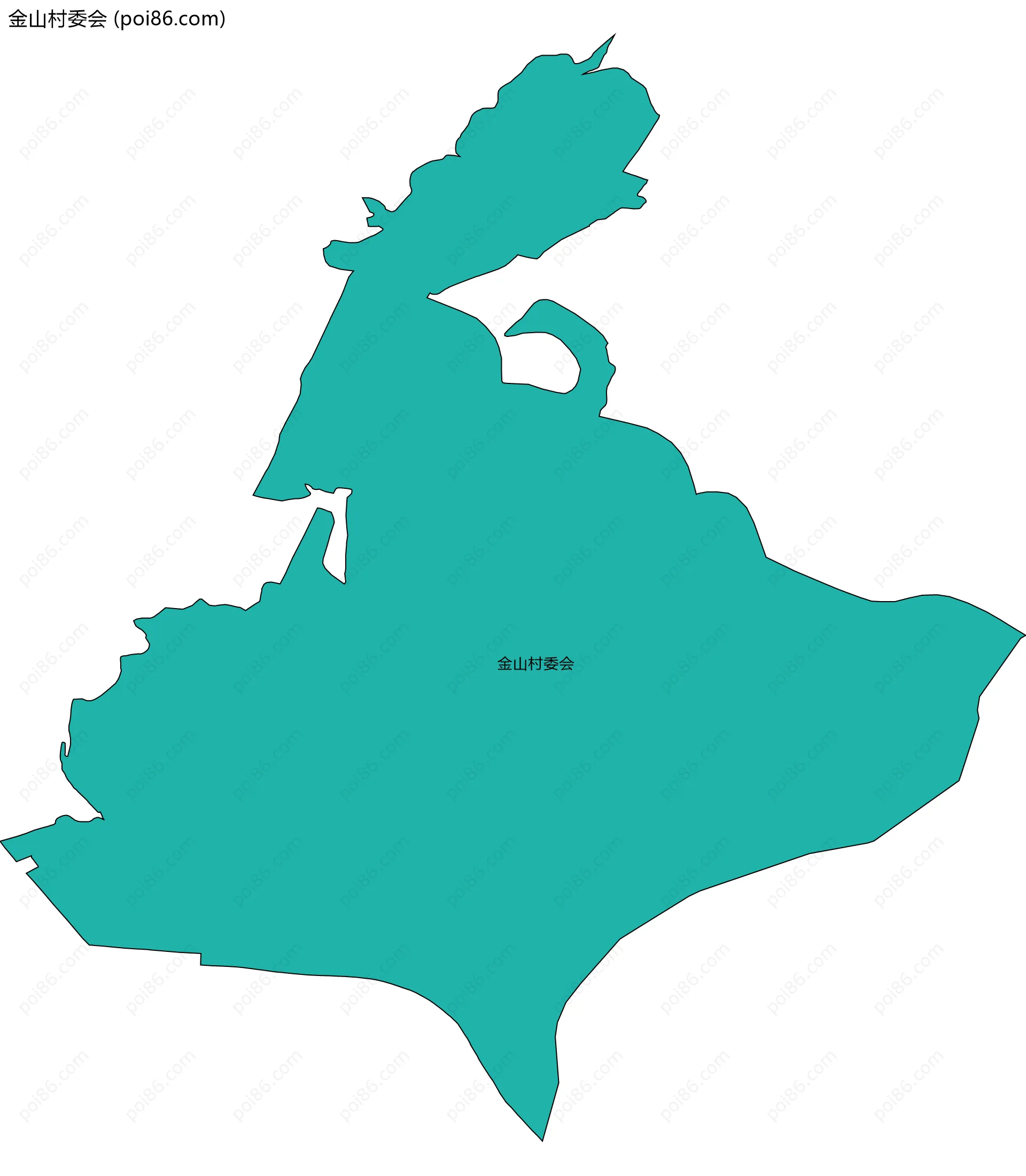 金山村委会边界地图