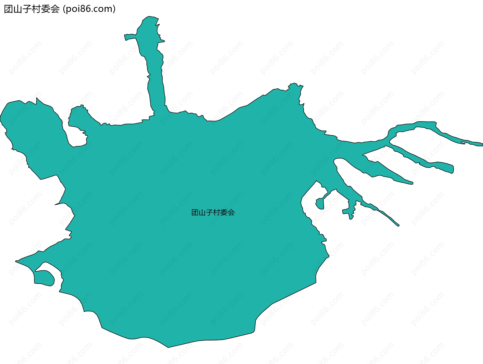 团山子村委会边界地图