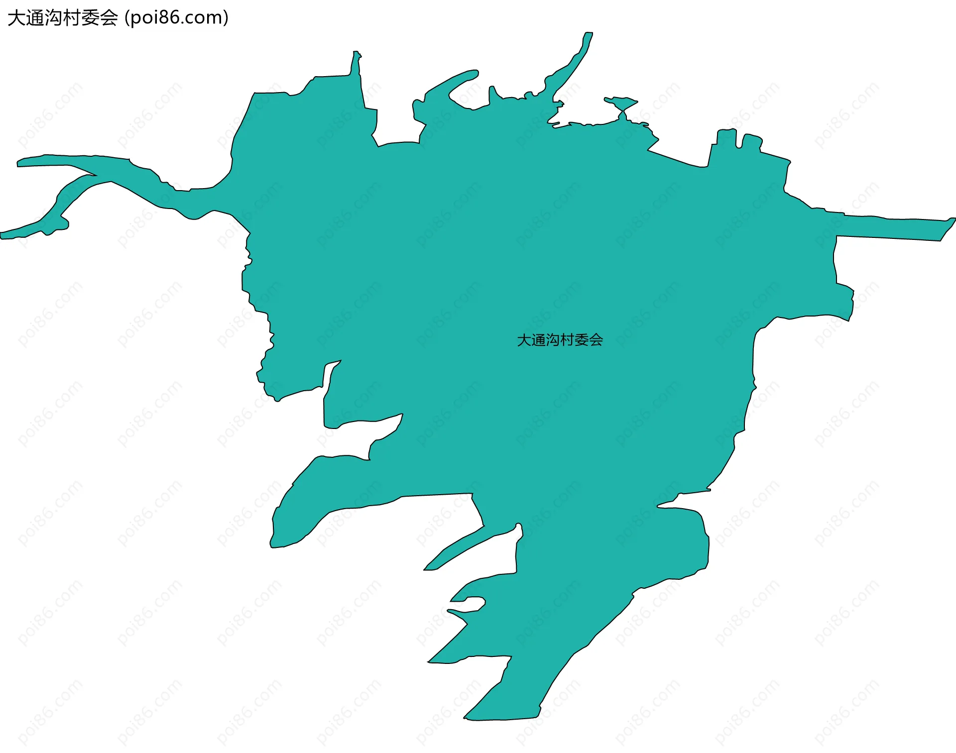 大通沟村委会边界地图