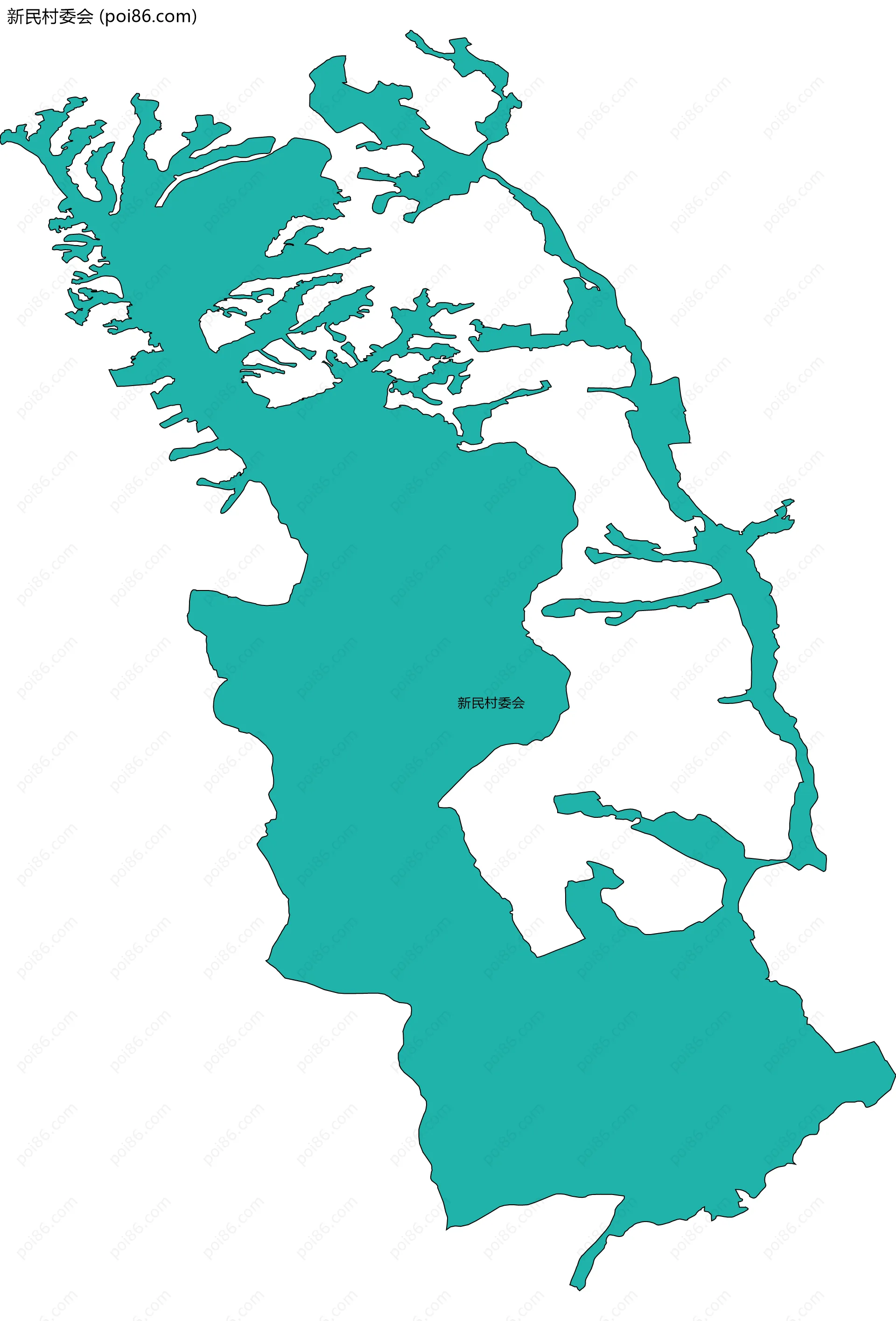 新民村委会边界地图