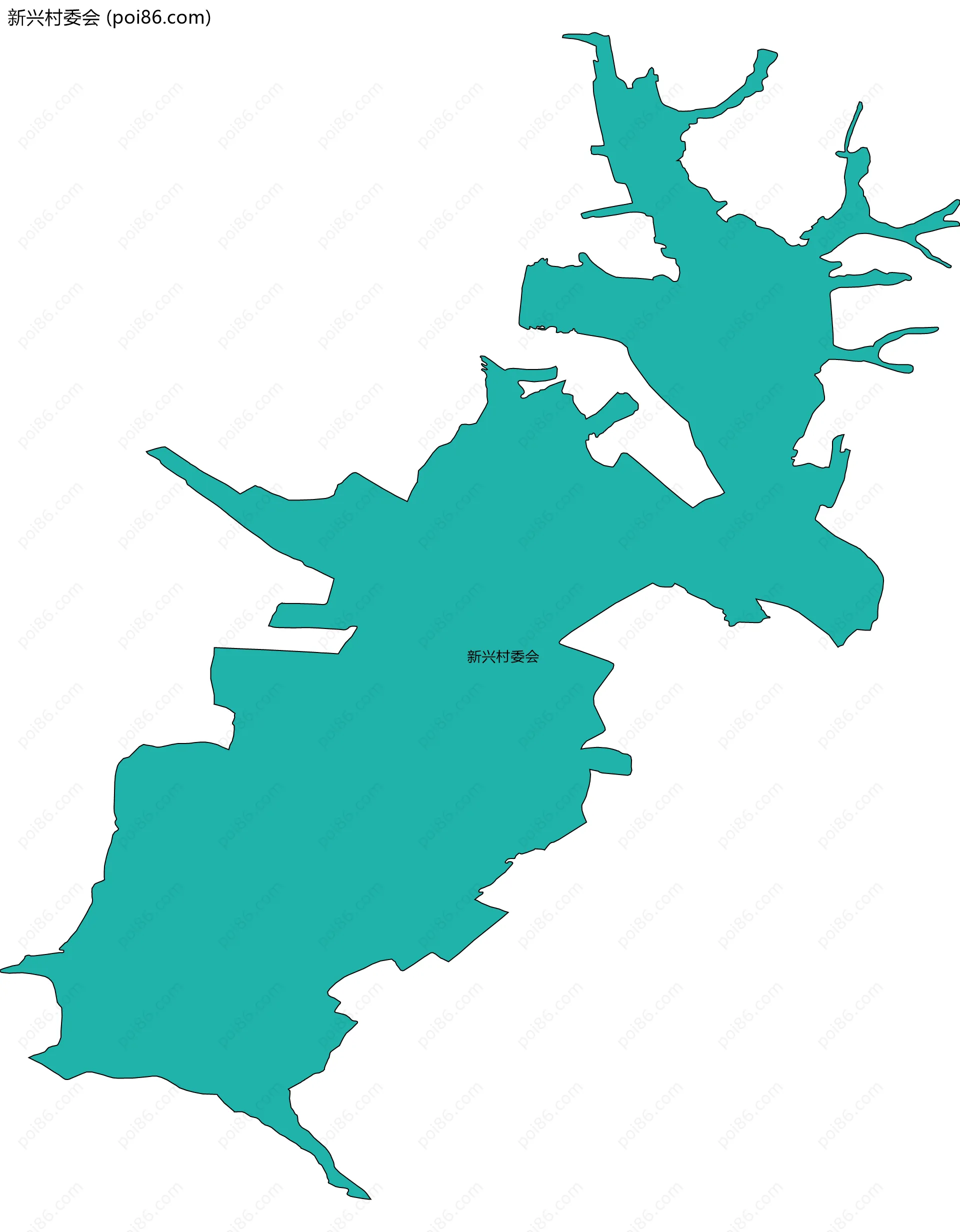 新兴村委会边界地图