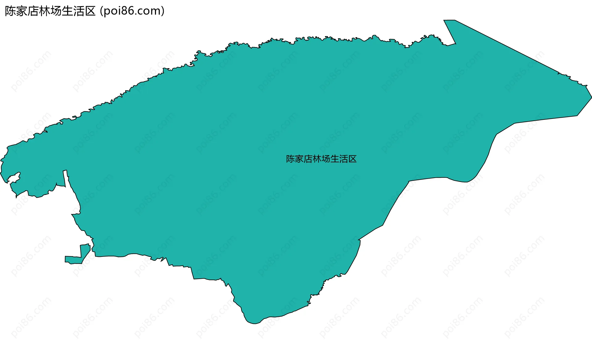 陈家店林场生活区边界地图