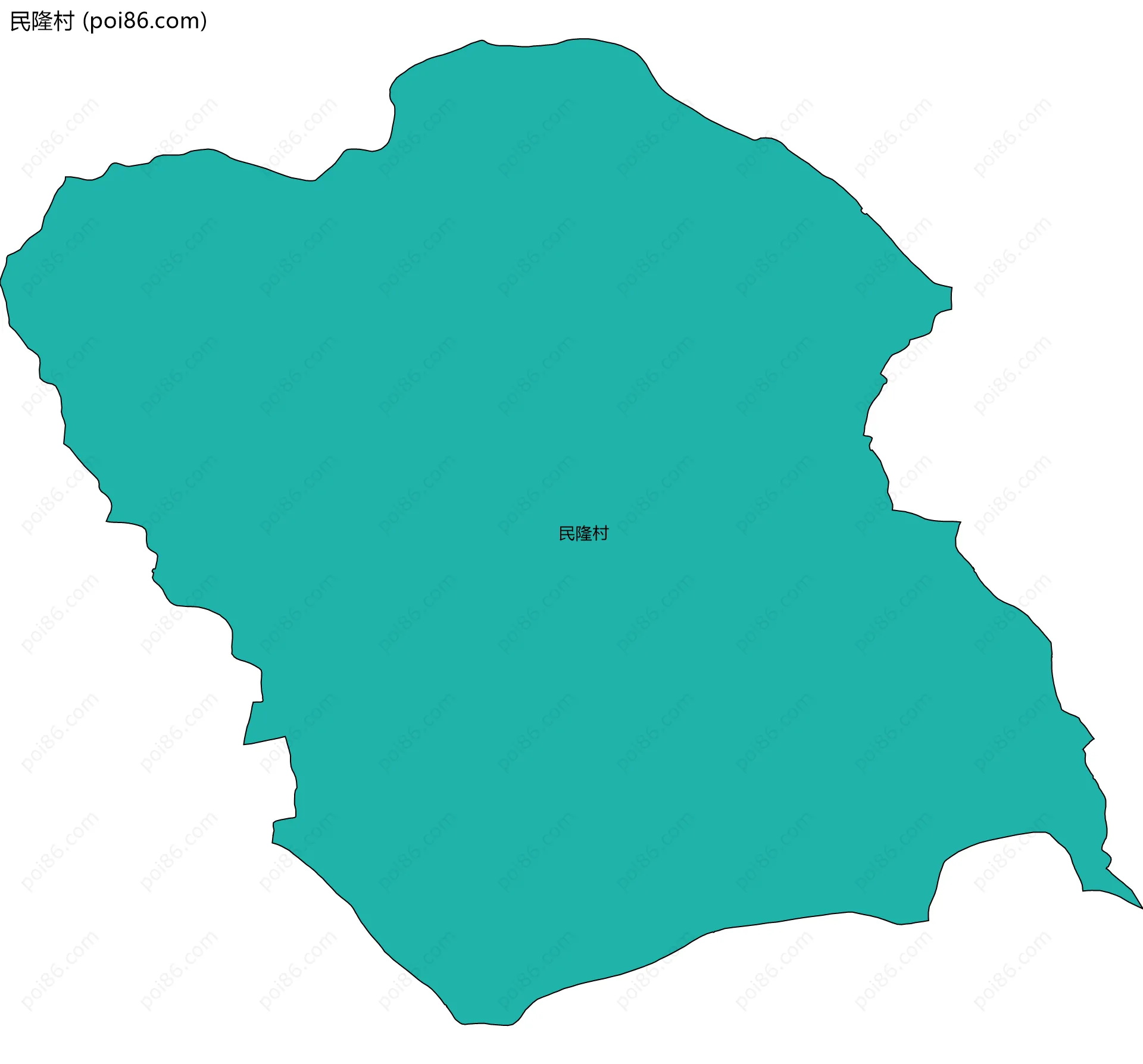 民隆村边界地图