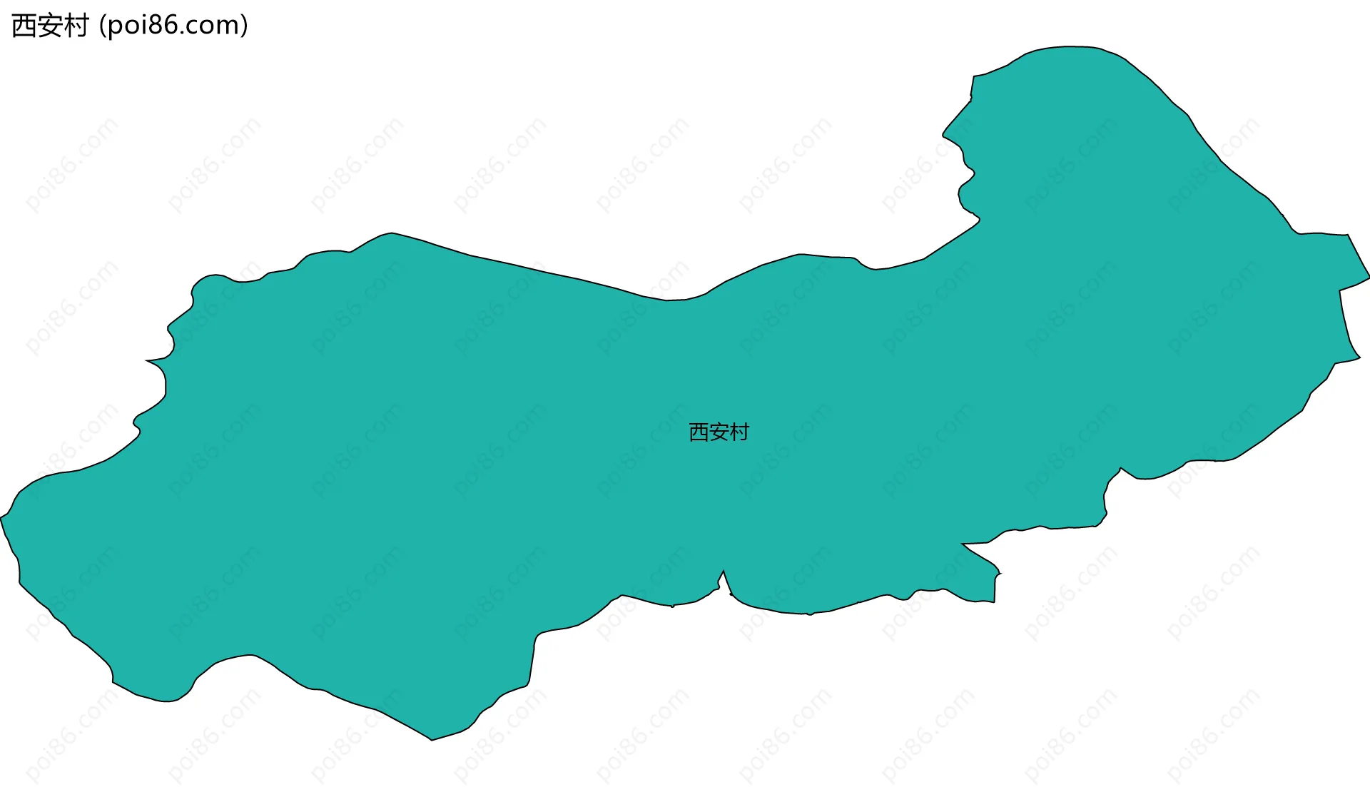 西安村边界地图