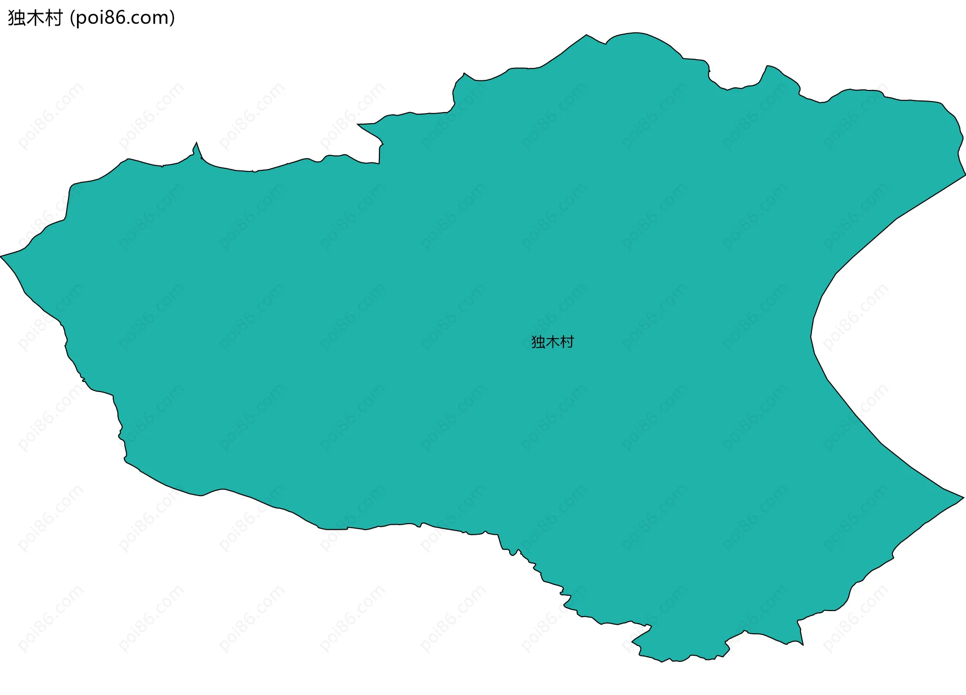 独木村边界地图