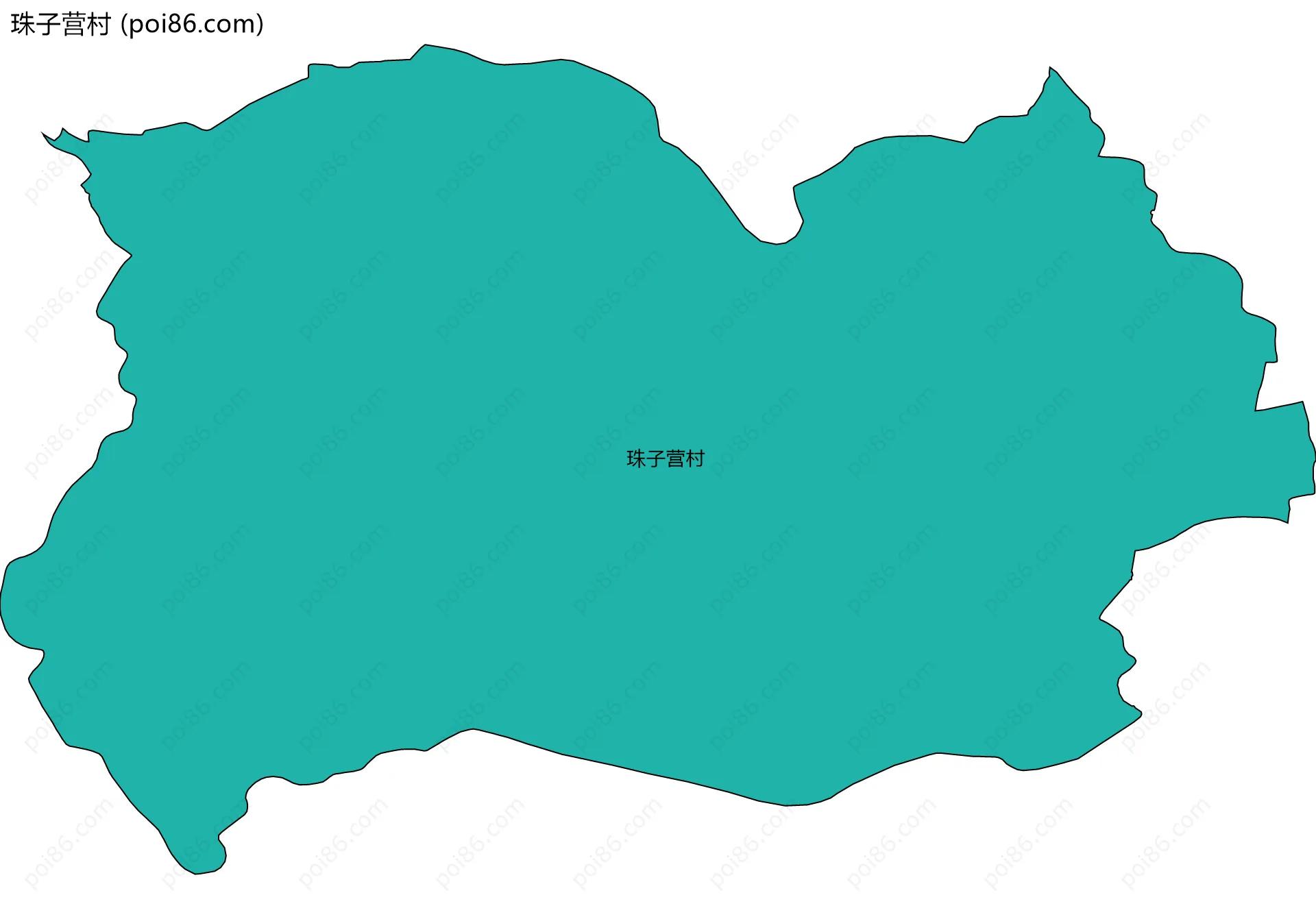 珠子营村边界地图