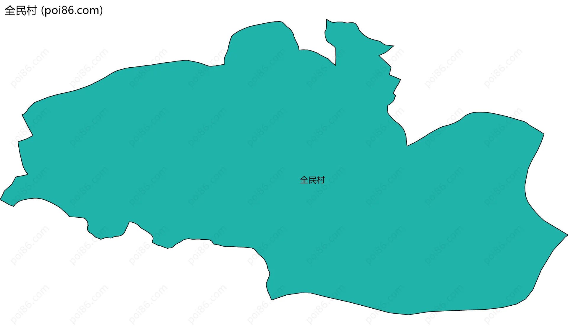 全民村边界地图