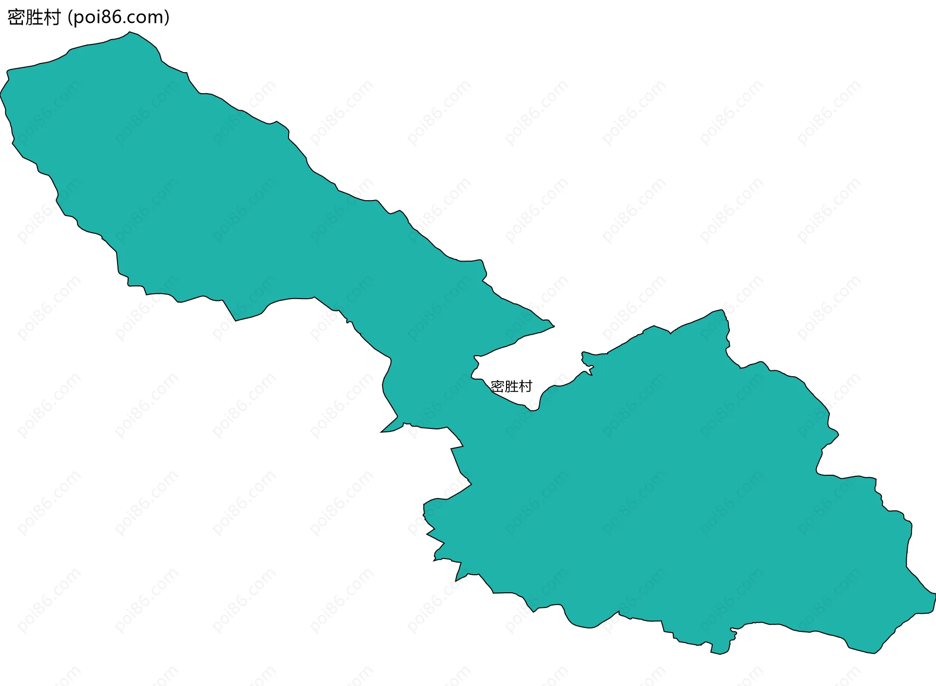 密胜村边界地图