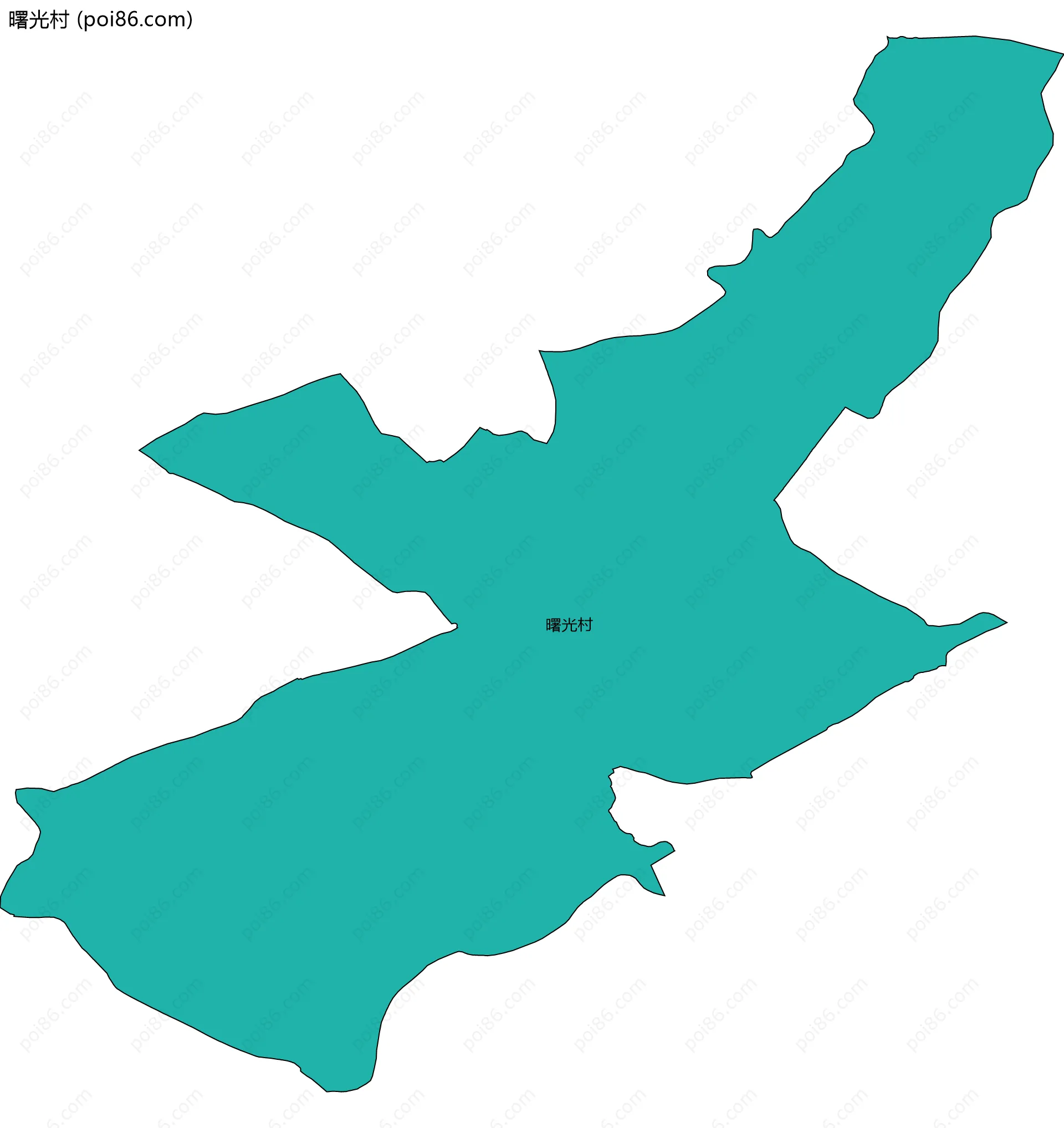 曙光村边界地图