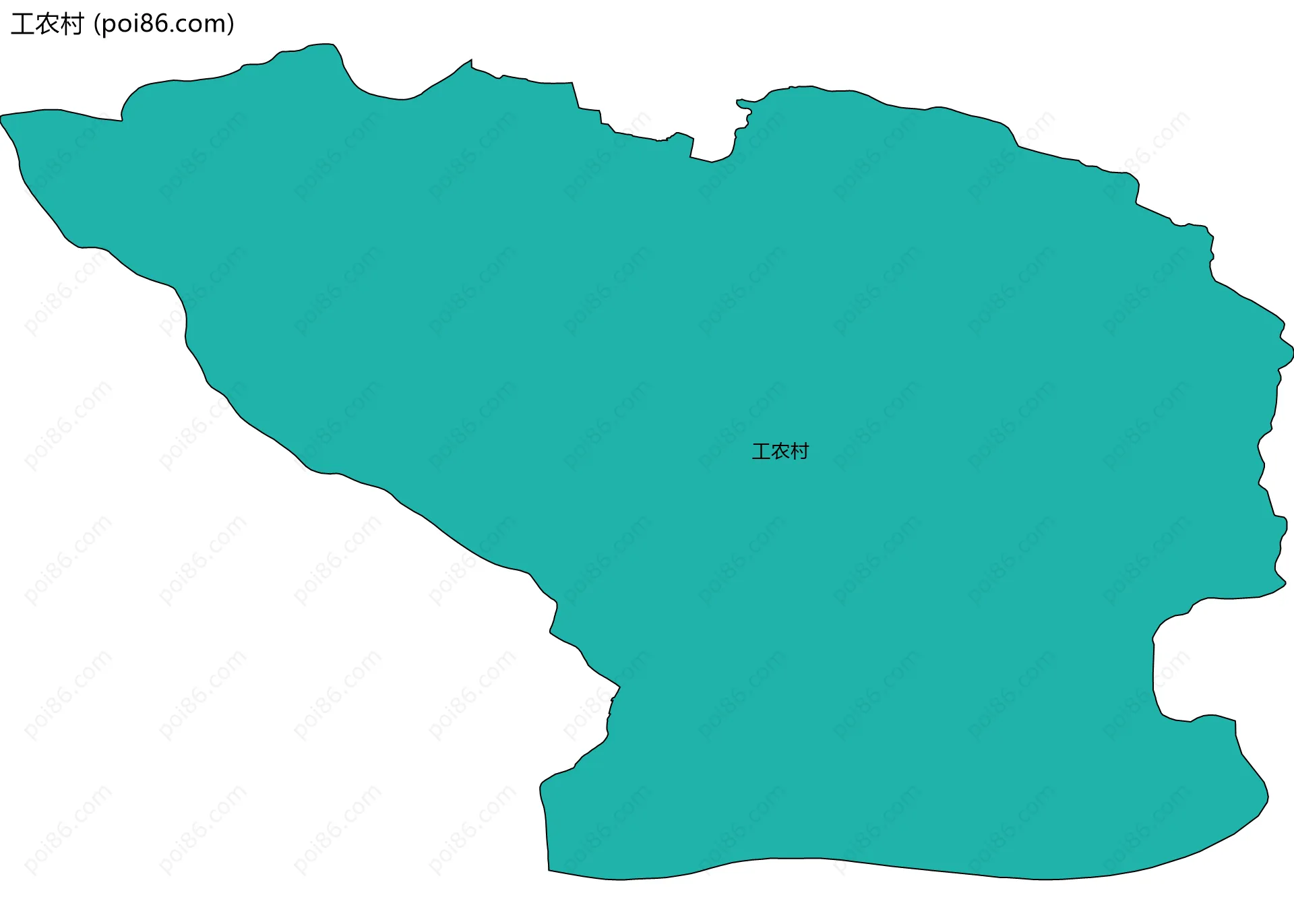 工农村边界地图