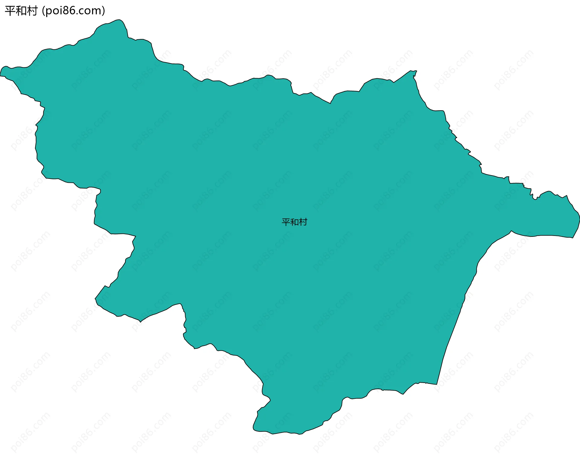 平和村边界地图