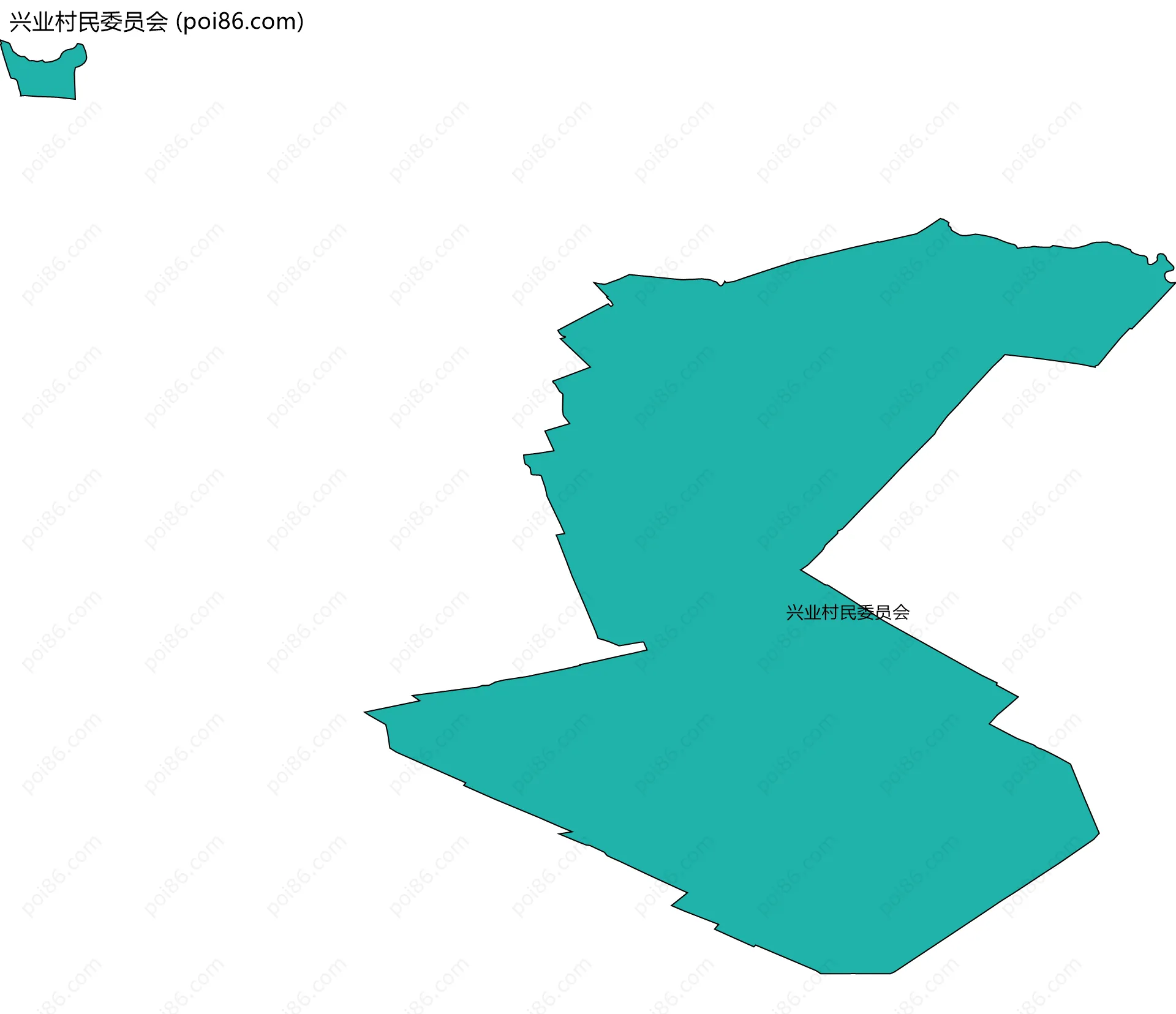 兴业村民委员会边界地图