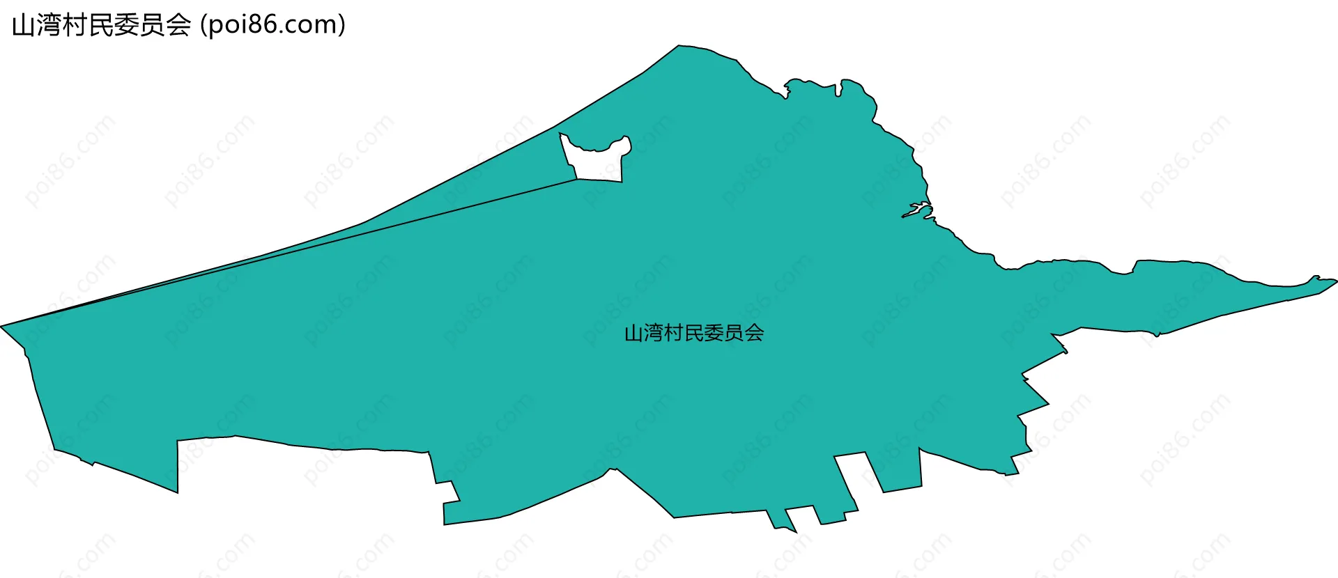 山湾村民委员会边界地图