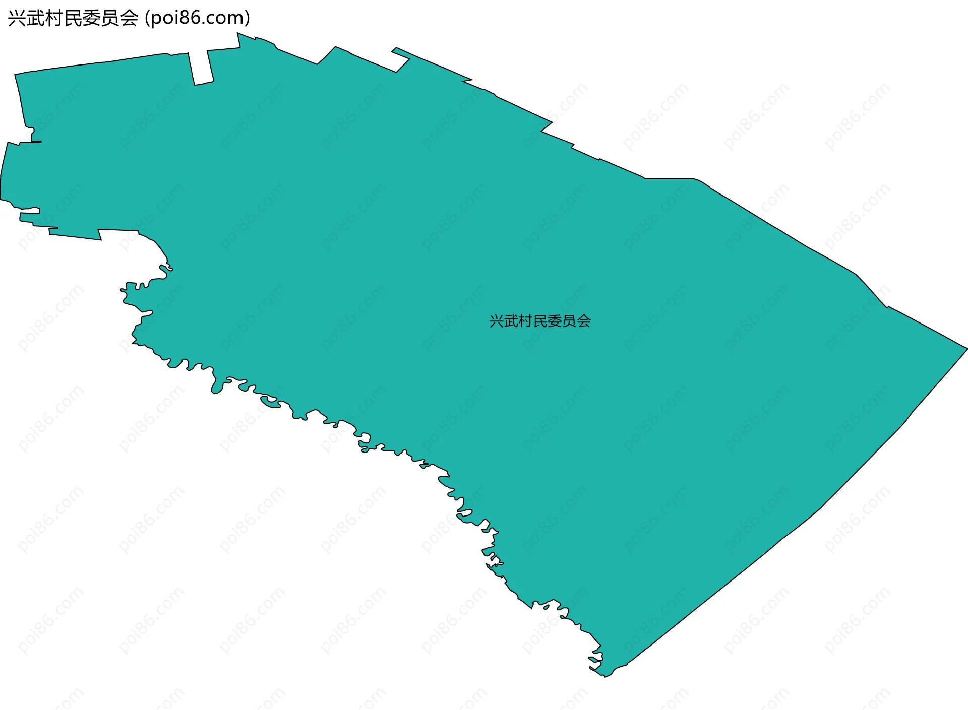 兴武村民委员会边界地图