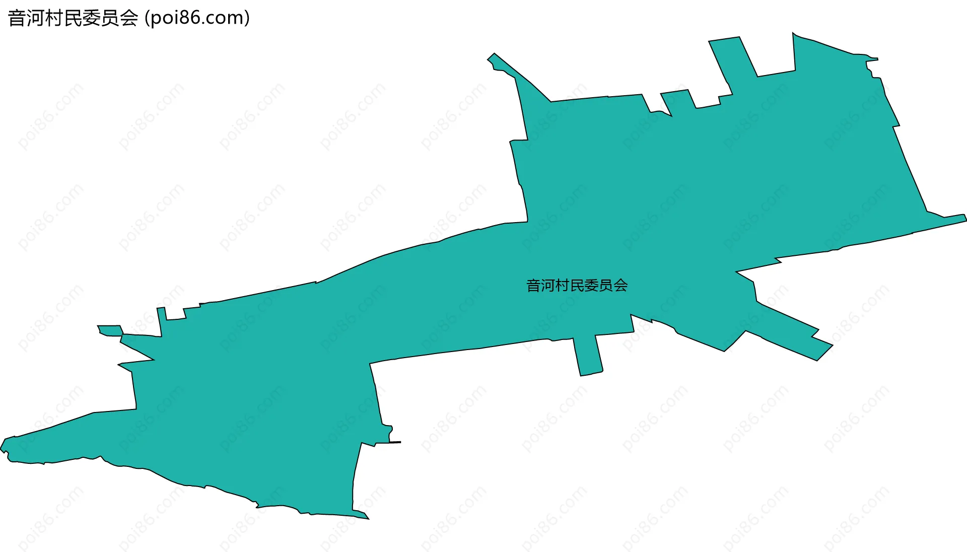 音河村民委员会边界地图