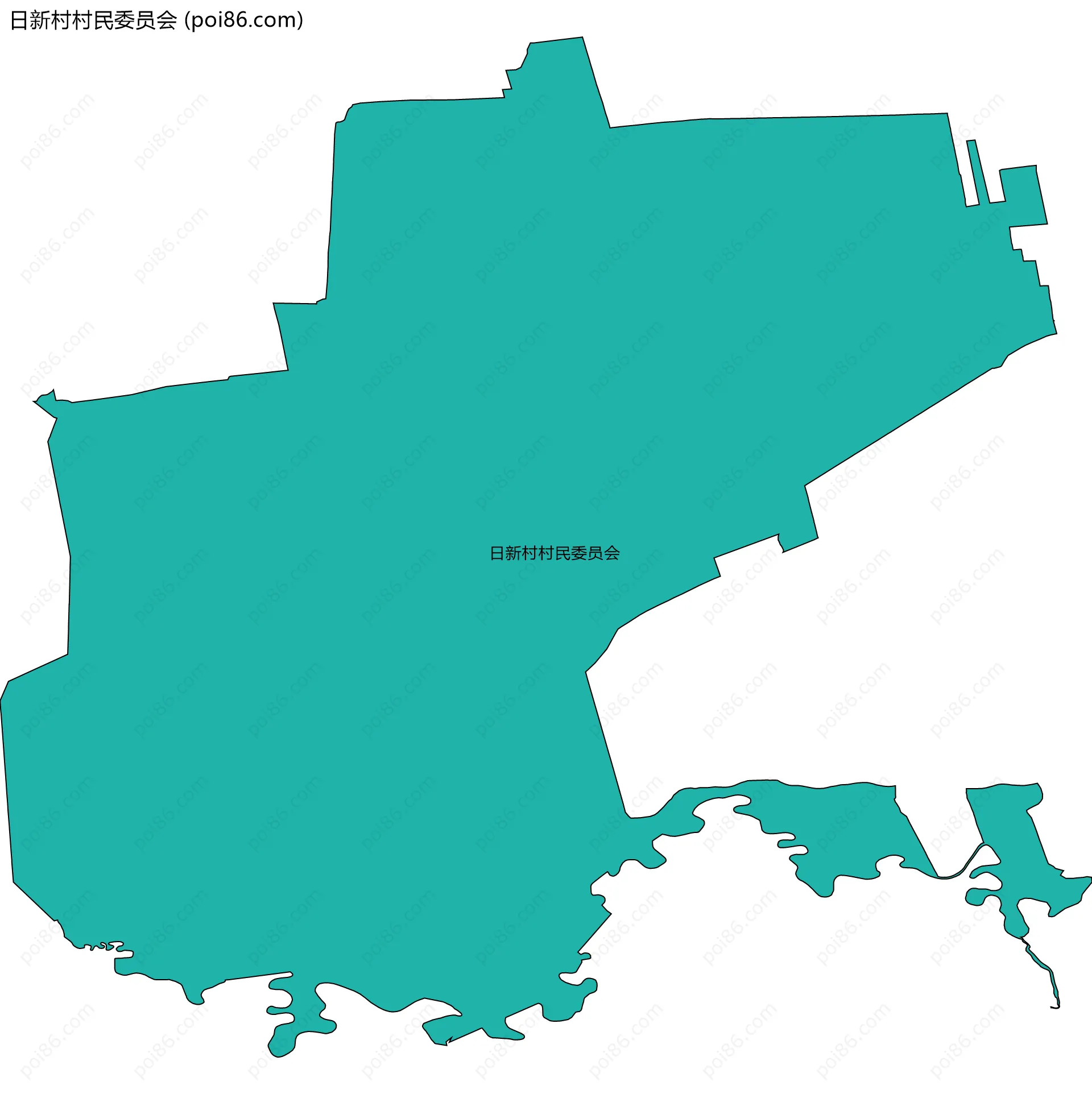 日新村村民委员会边界地图