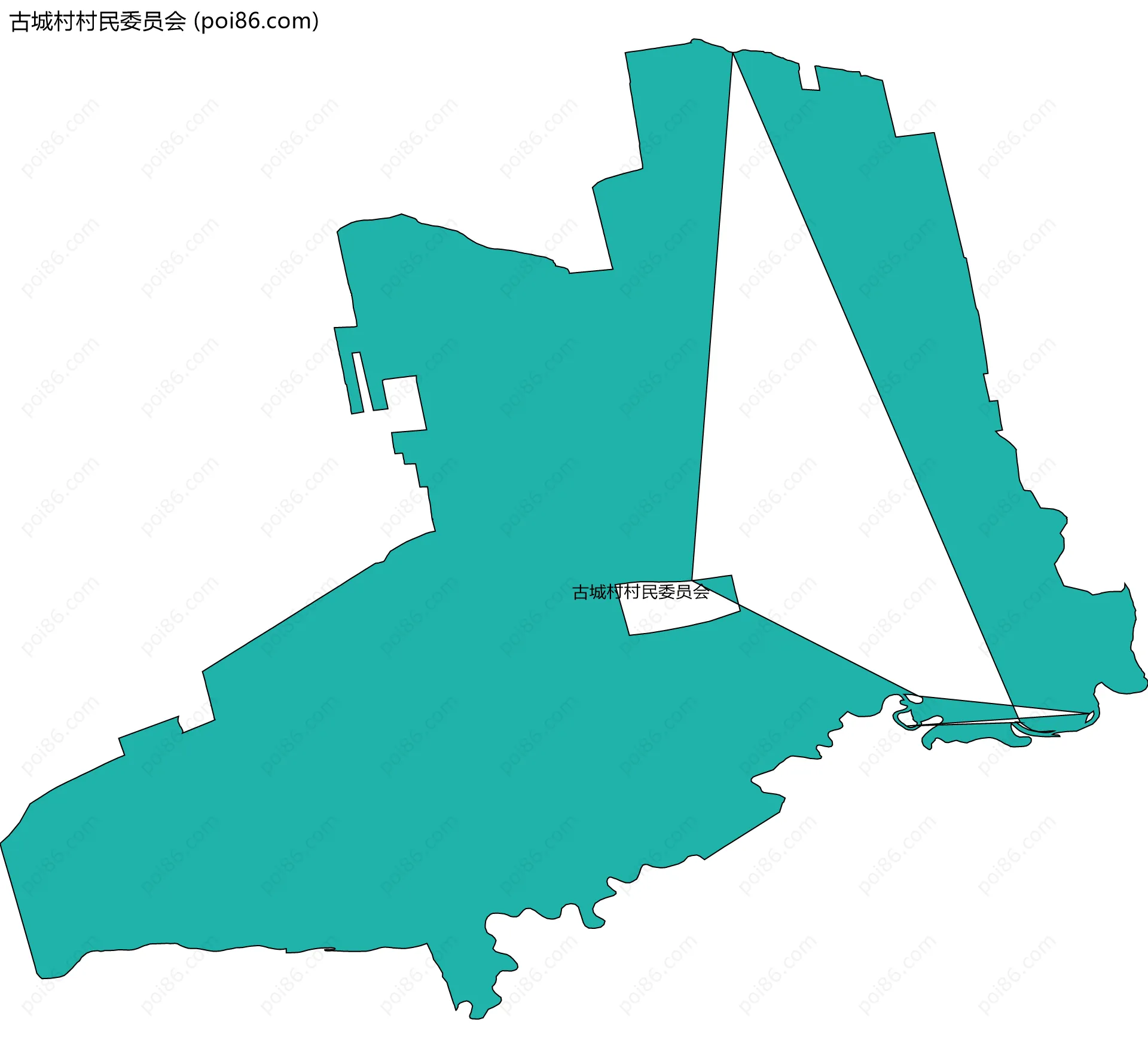 古城村村民委员会边界地图