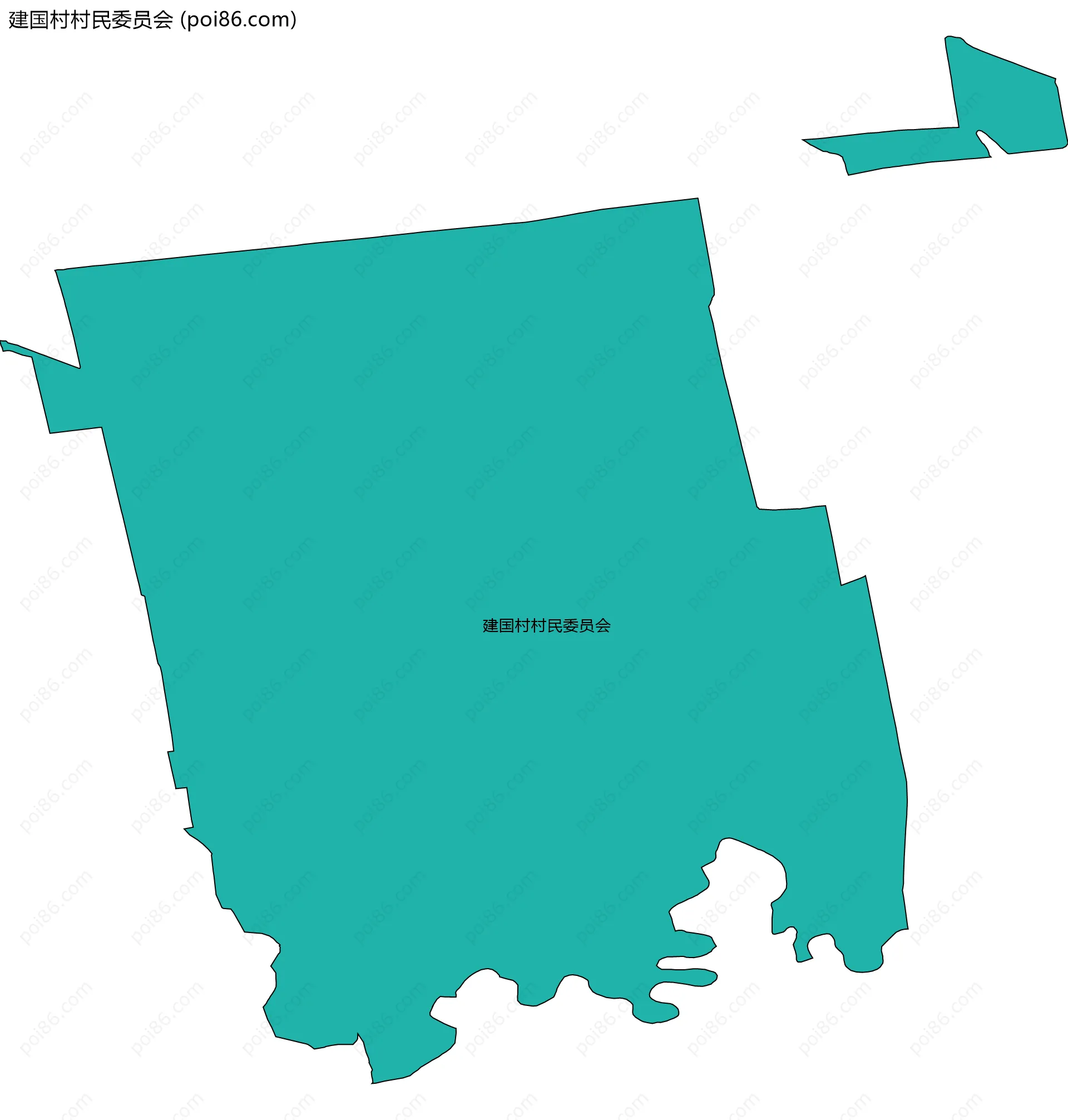 建国村村民委员会边界地图