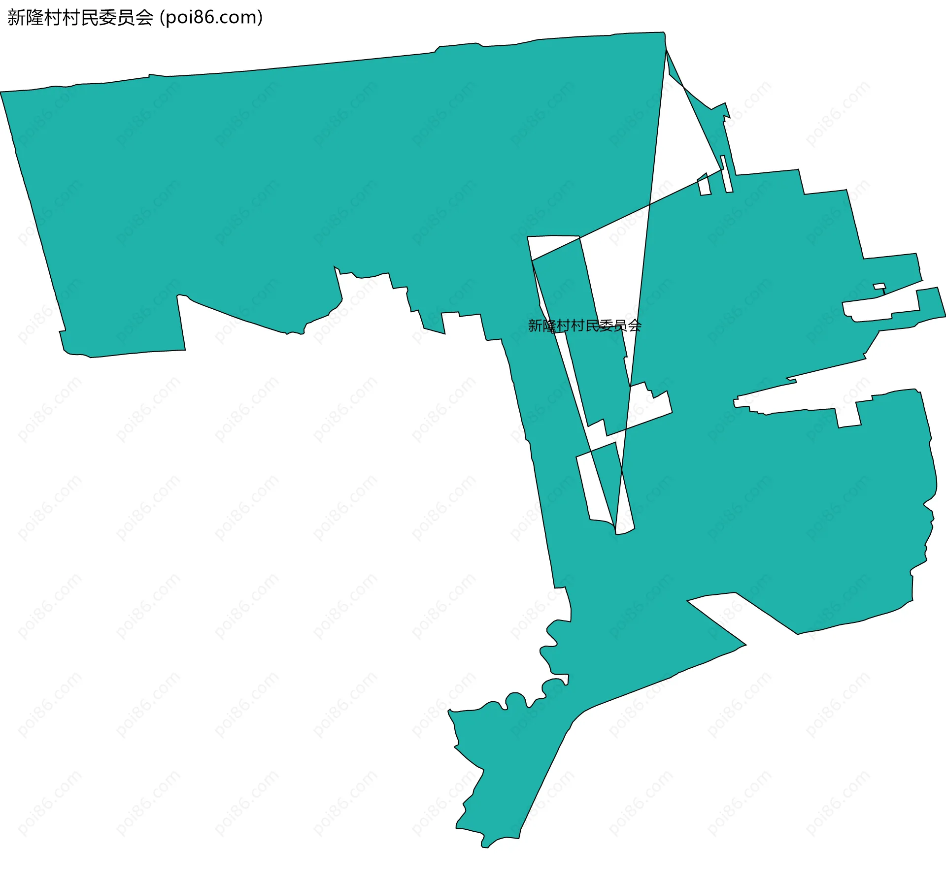 新隆村村民委员会边界地图