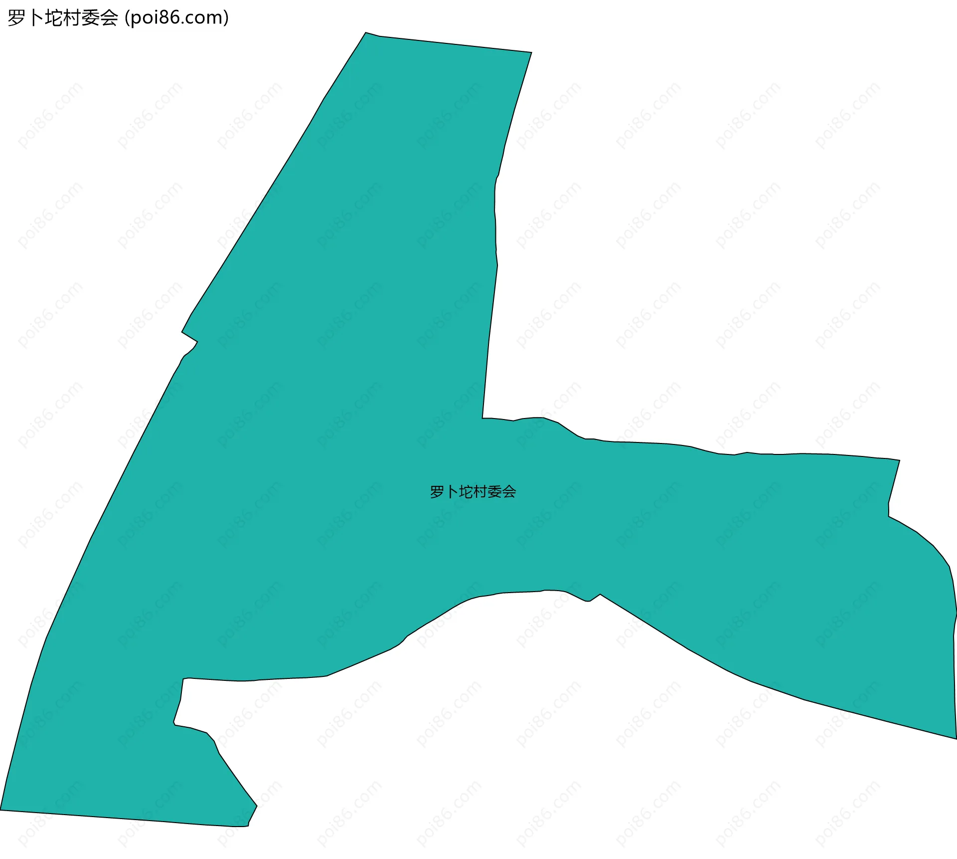 罗卜坨村委会边界地图