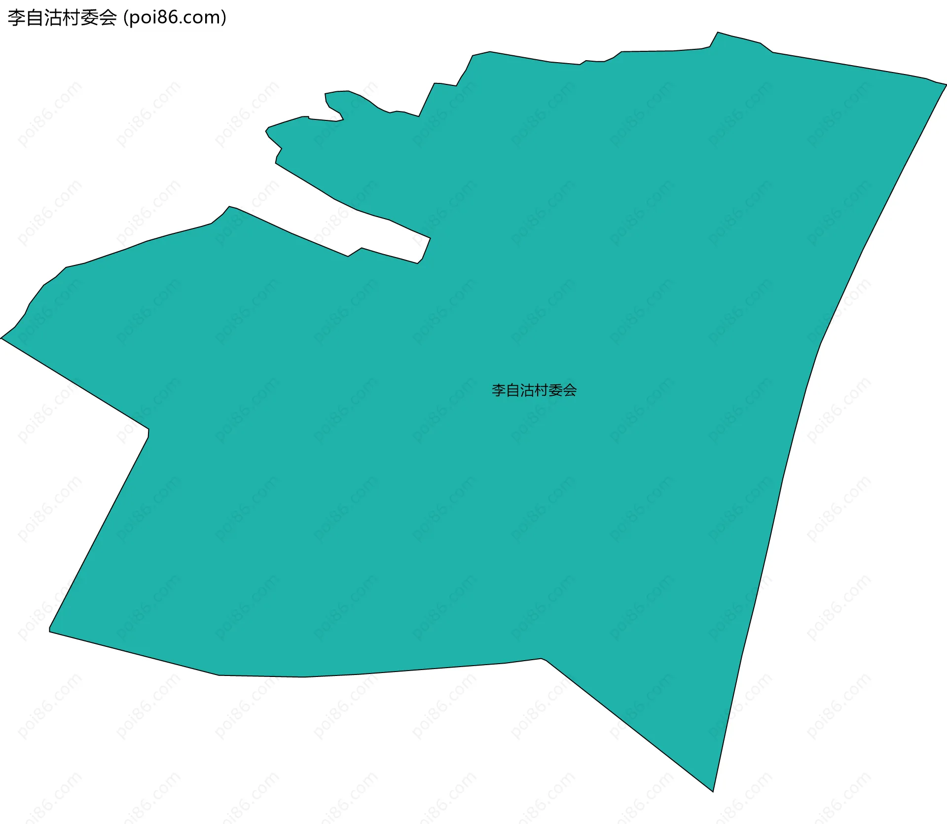 李自沽村委会边界地图