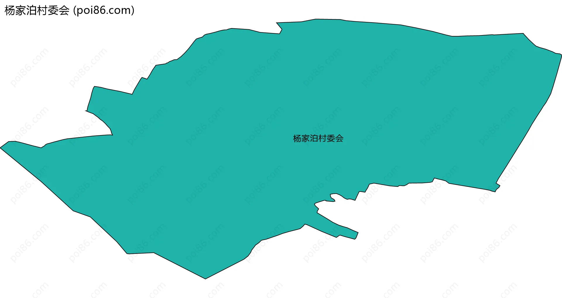 杨家泊村委会边界地图