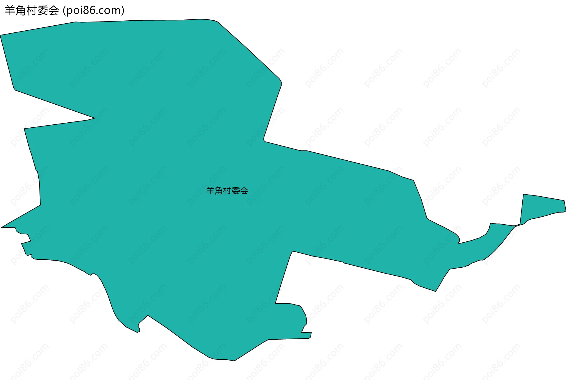 羊角村委会边界地图
