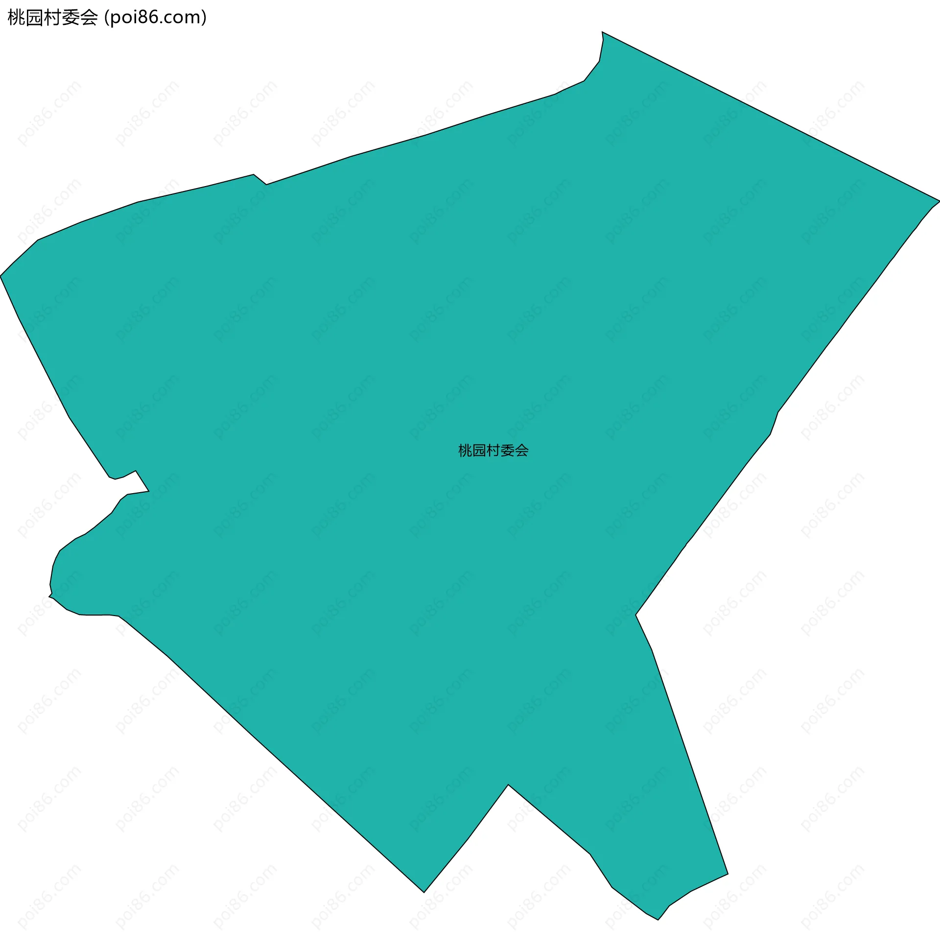 桃园村委会边界地图