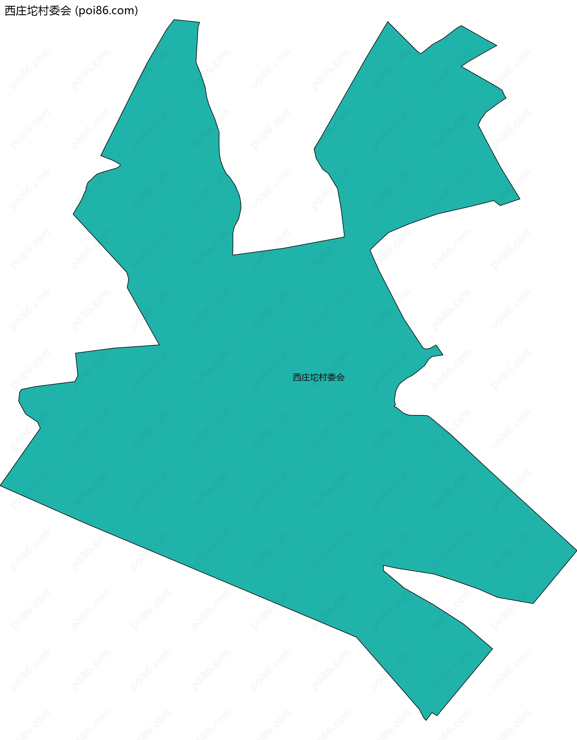 西庄坨村委会边界地图