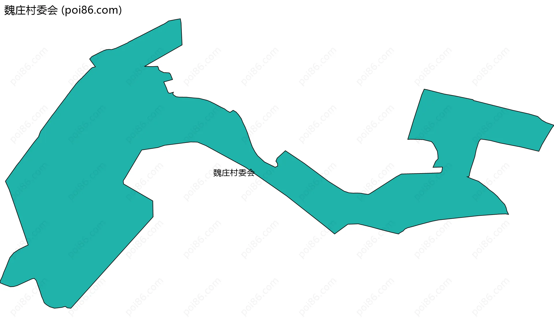 魏庄村委会边界地图