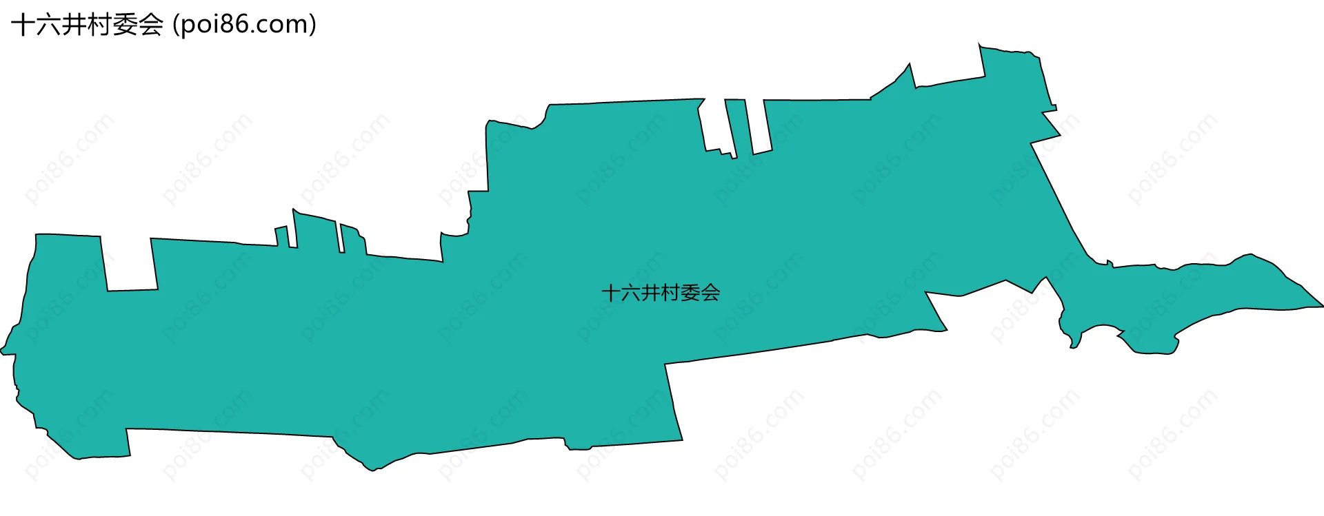 十六井村委会边界地图